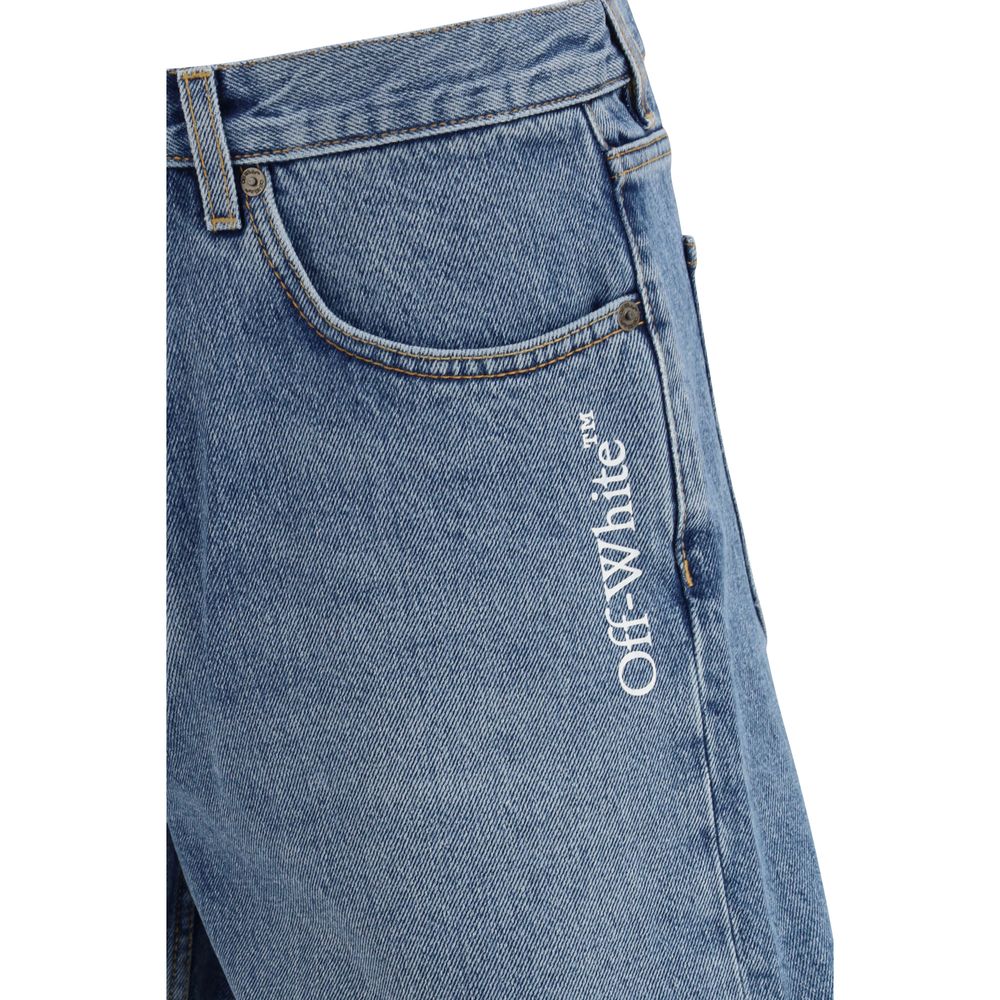Off-White Blauwe Denim Shorts