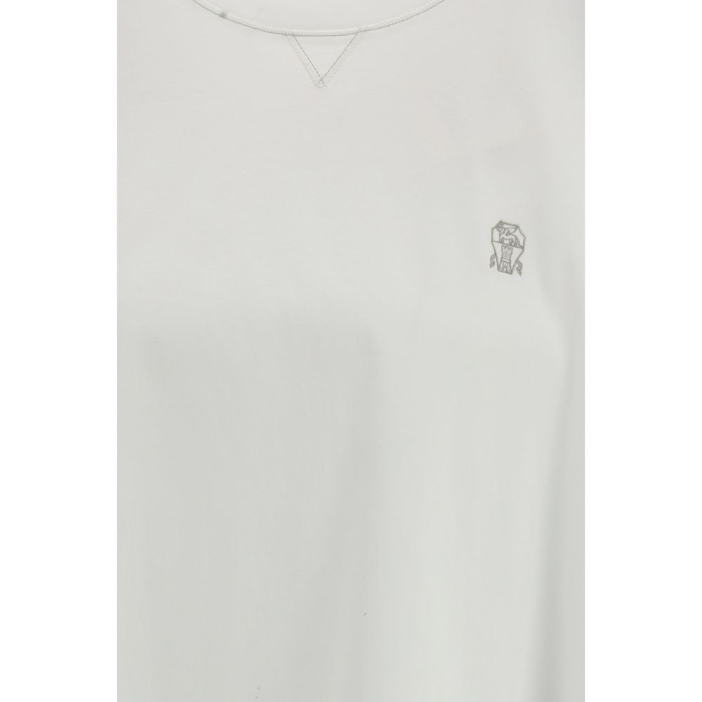 T-shirt en coton blanc Brunello Cucinelli