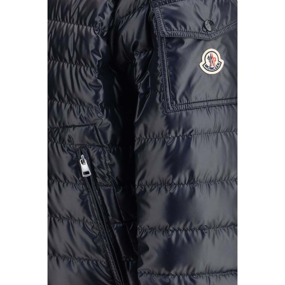 Moncler blauwe polyamidjas