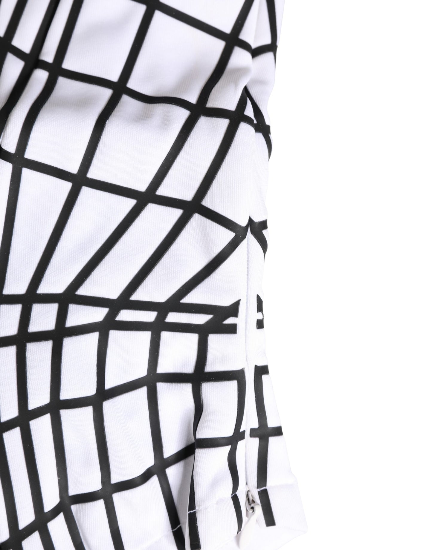 Dolce & Gabbana Heren Wit Gestreept Nylon Ski Mask Balaclava Muts