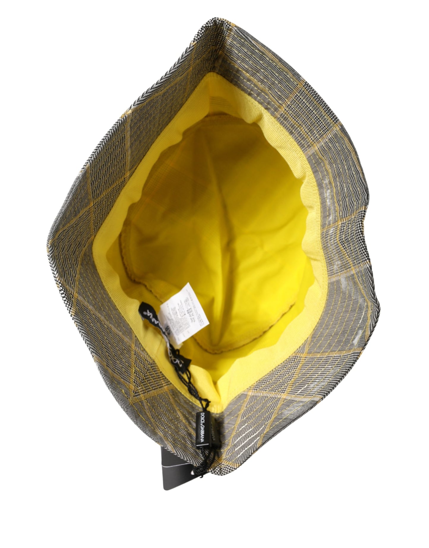 Dolce & Gabbana Casquette Bob Homme à Carreaux Grise
