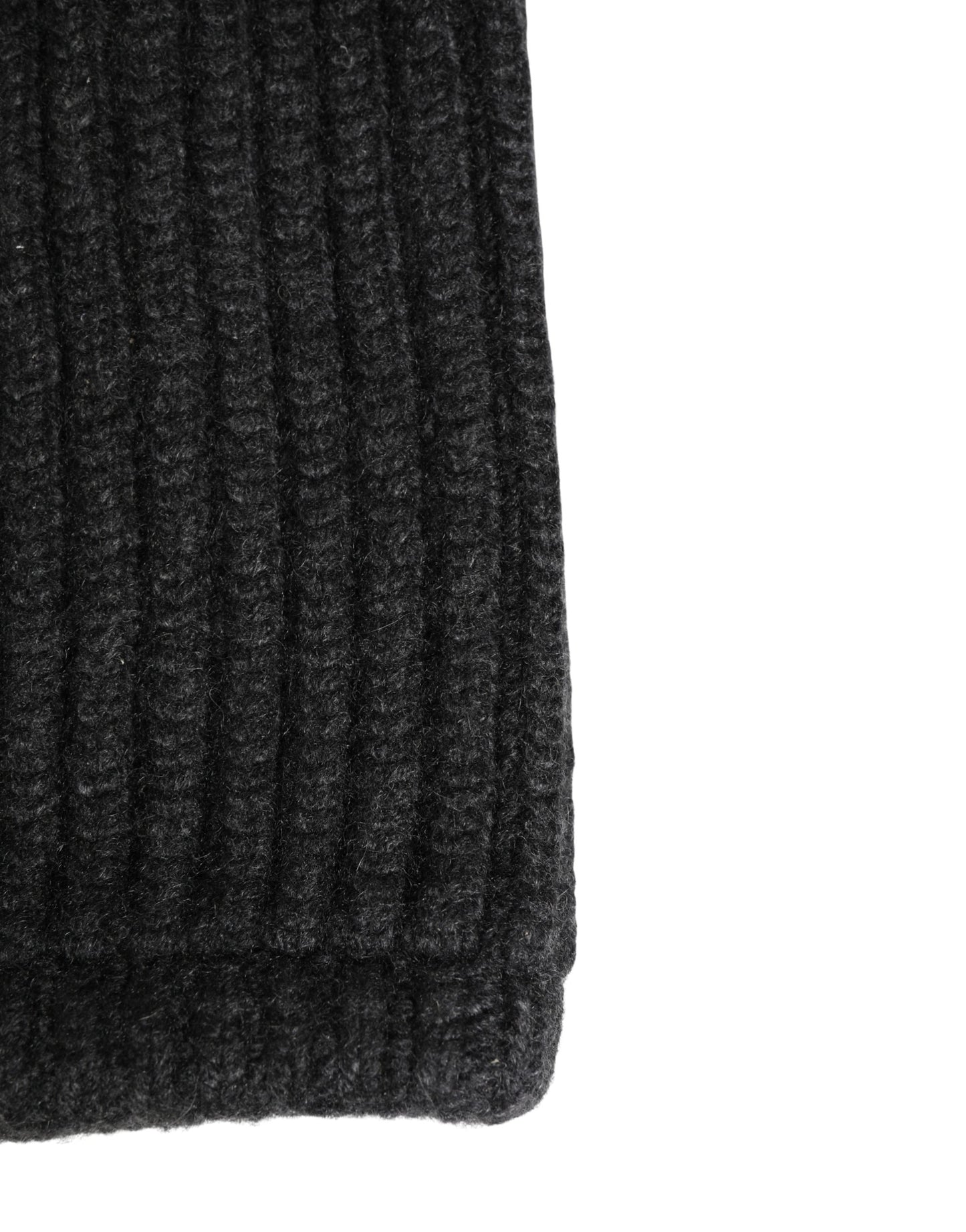 Bonnet cagoule tricoté en cachemire noir Dolce & Gabbana pour homme
