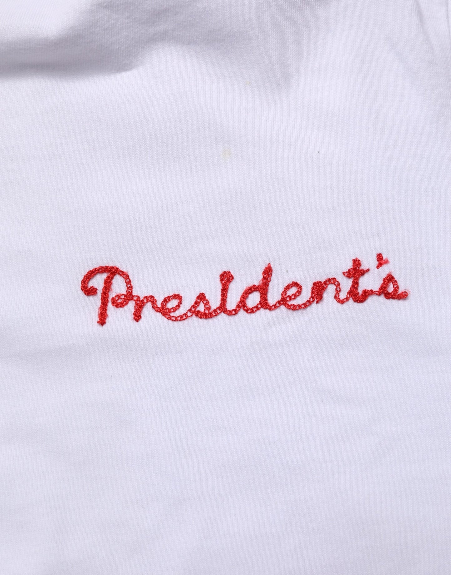 T-shirt met Ronde Hals voor Heren, Katoen, met Geborduurd Wit President's Logo
