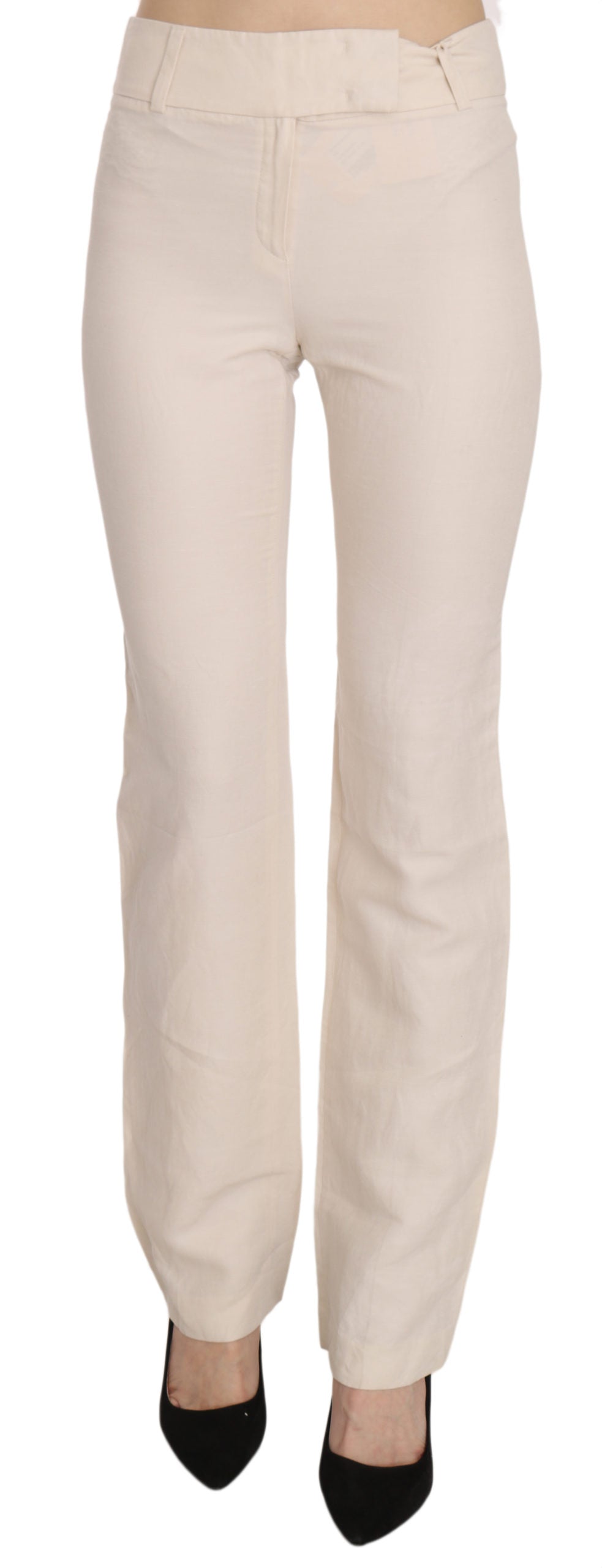 Pantalon-joggings évasés en soie mélangée, taille haute, blanc, LAUREL