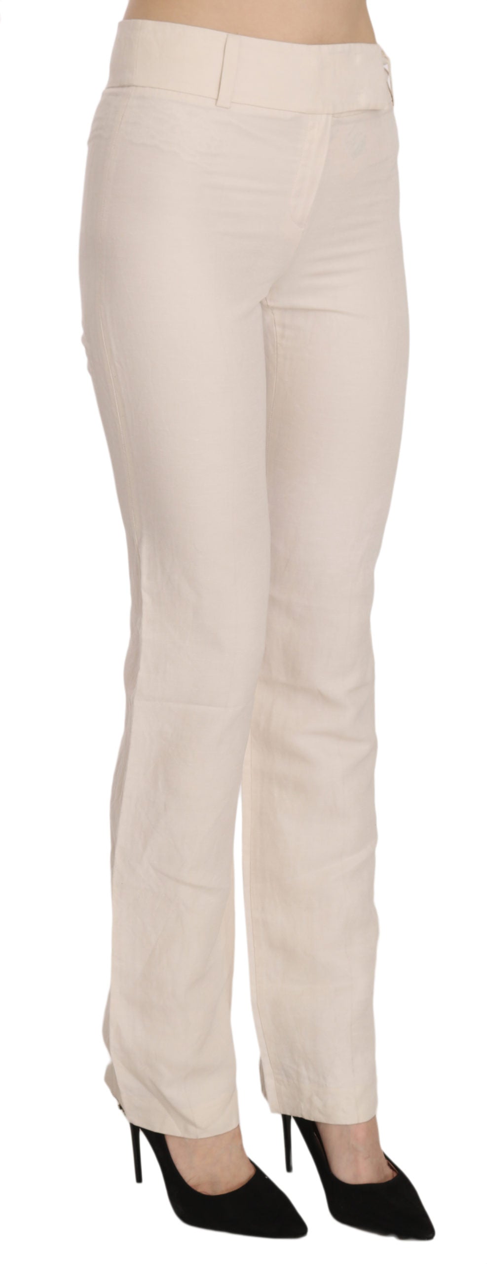 Pantalon-joggings évasés en soie mélangée, taille haute, blanc, LAUREL