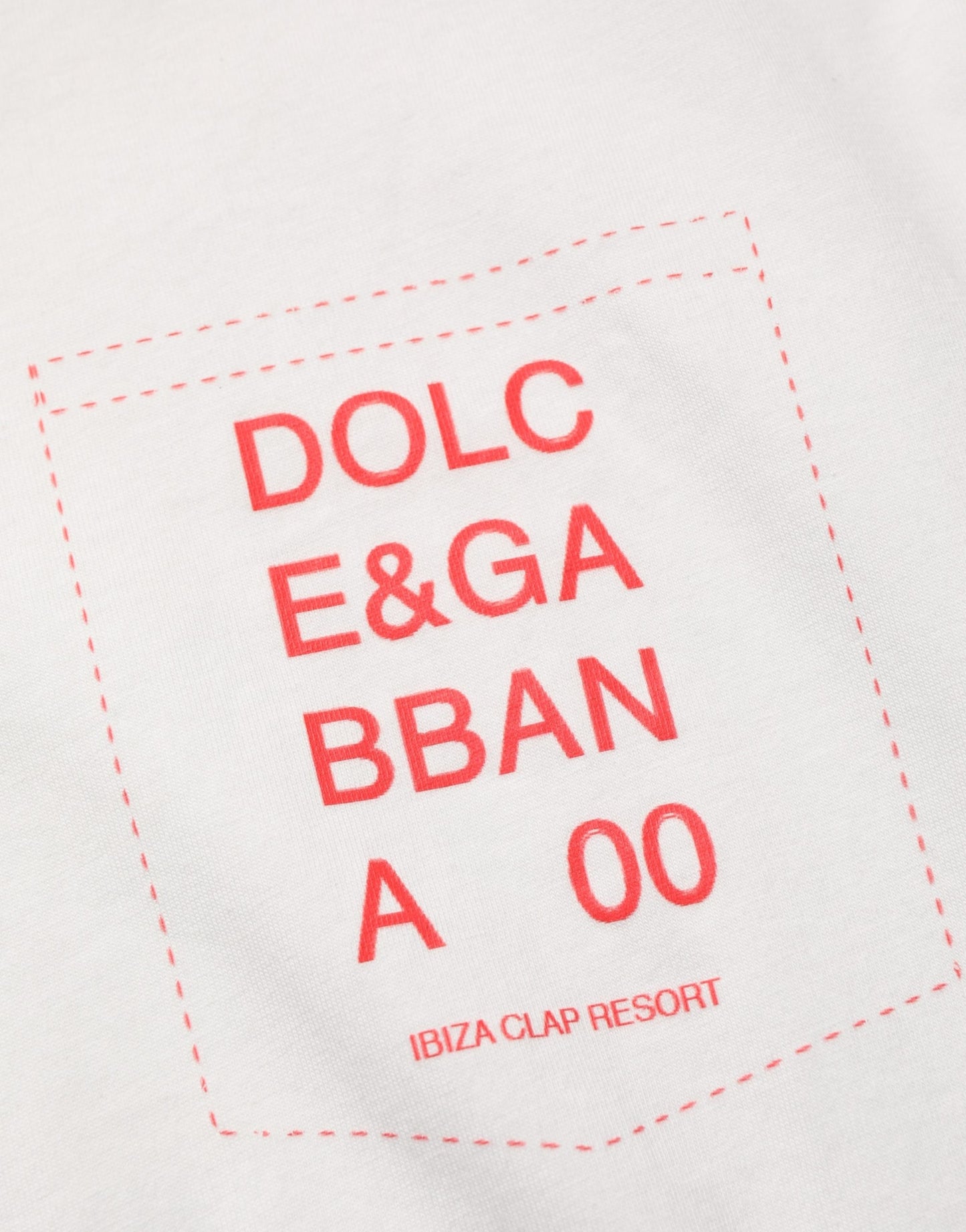 Dolce & Gabbana Wit T-shirt met Ronde Hals en Grafische Print van Katoen