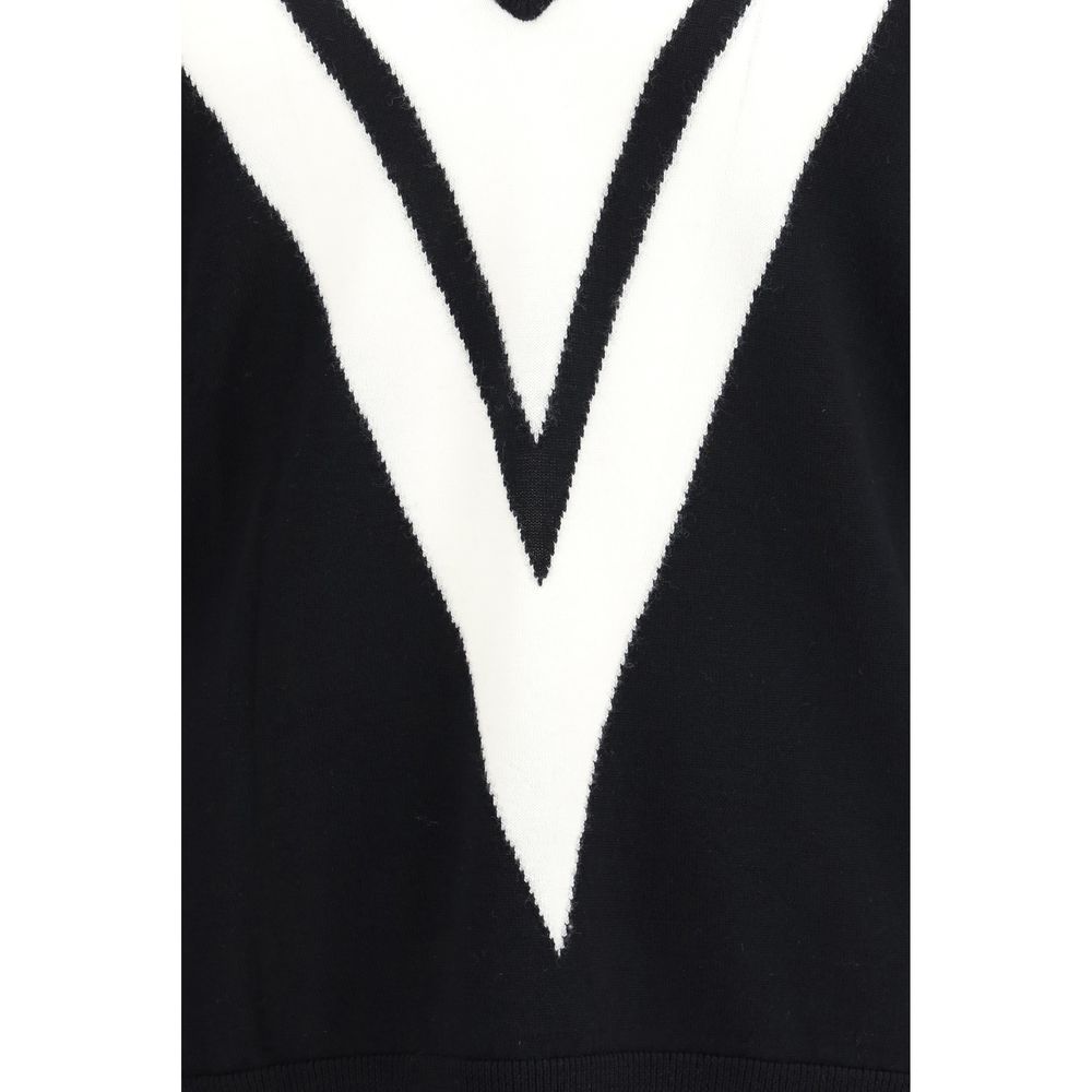 Valentino Black Fleece Wool Sweatshirt for Men