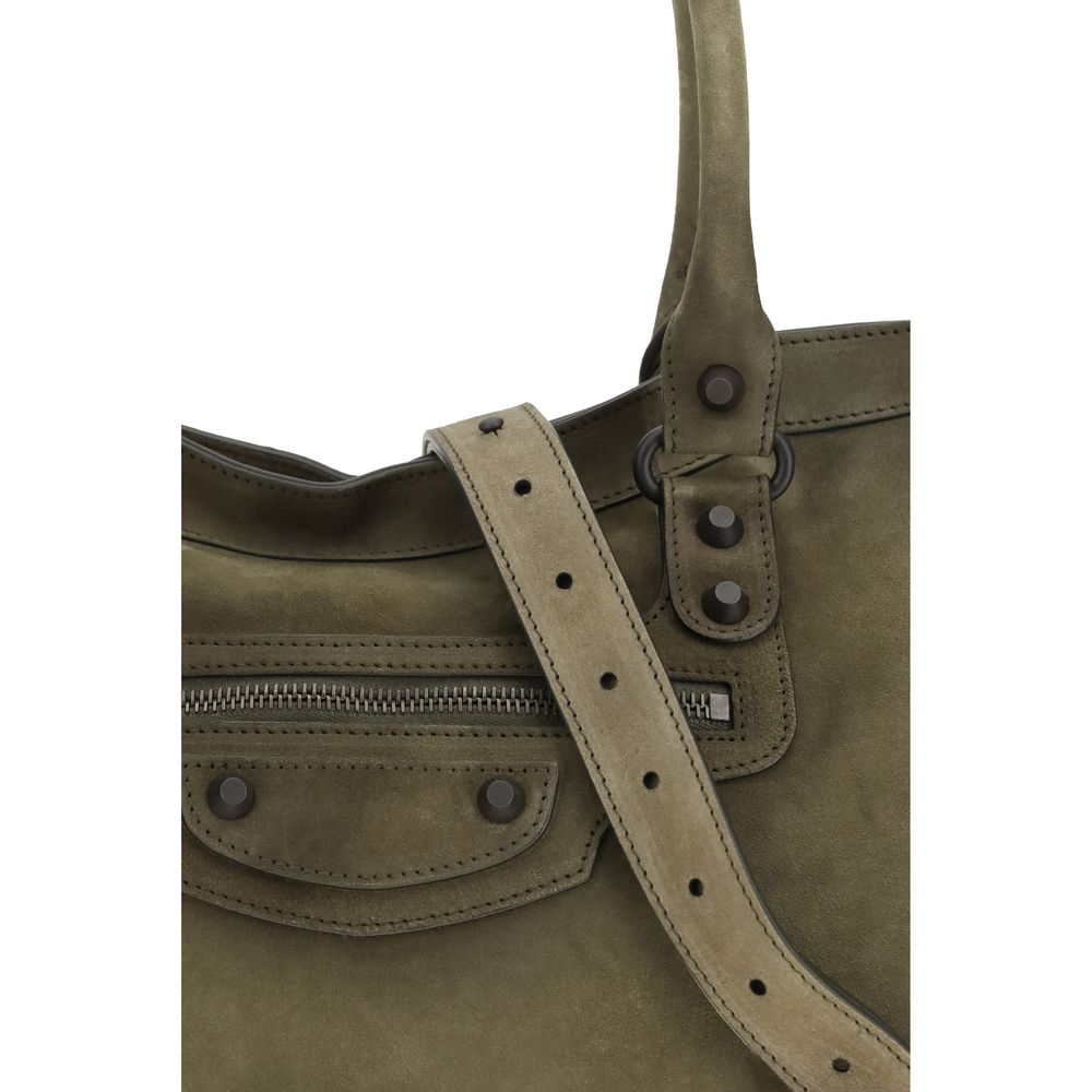 Sac bandoulière Balenciaga Bos Taurus en cuir de veau bicolore
