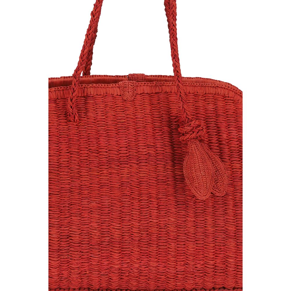 Sac à main Jacquemus en raphia multicolore