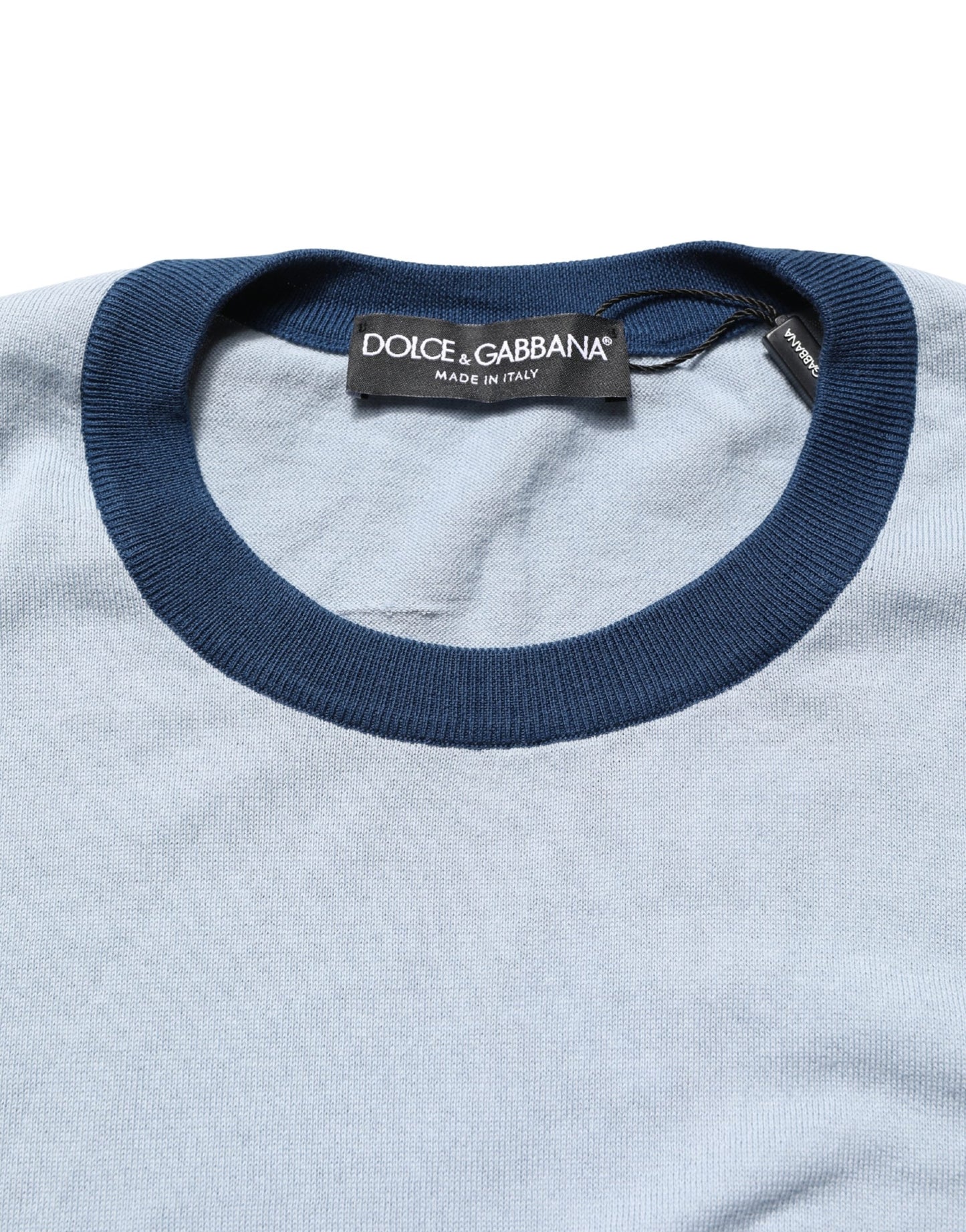 Dolce & Gabbana Blauwe Pullover met Lange Mouwen en Ronde Hals