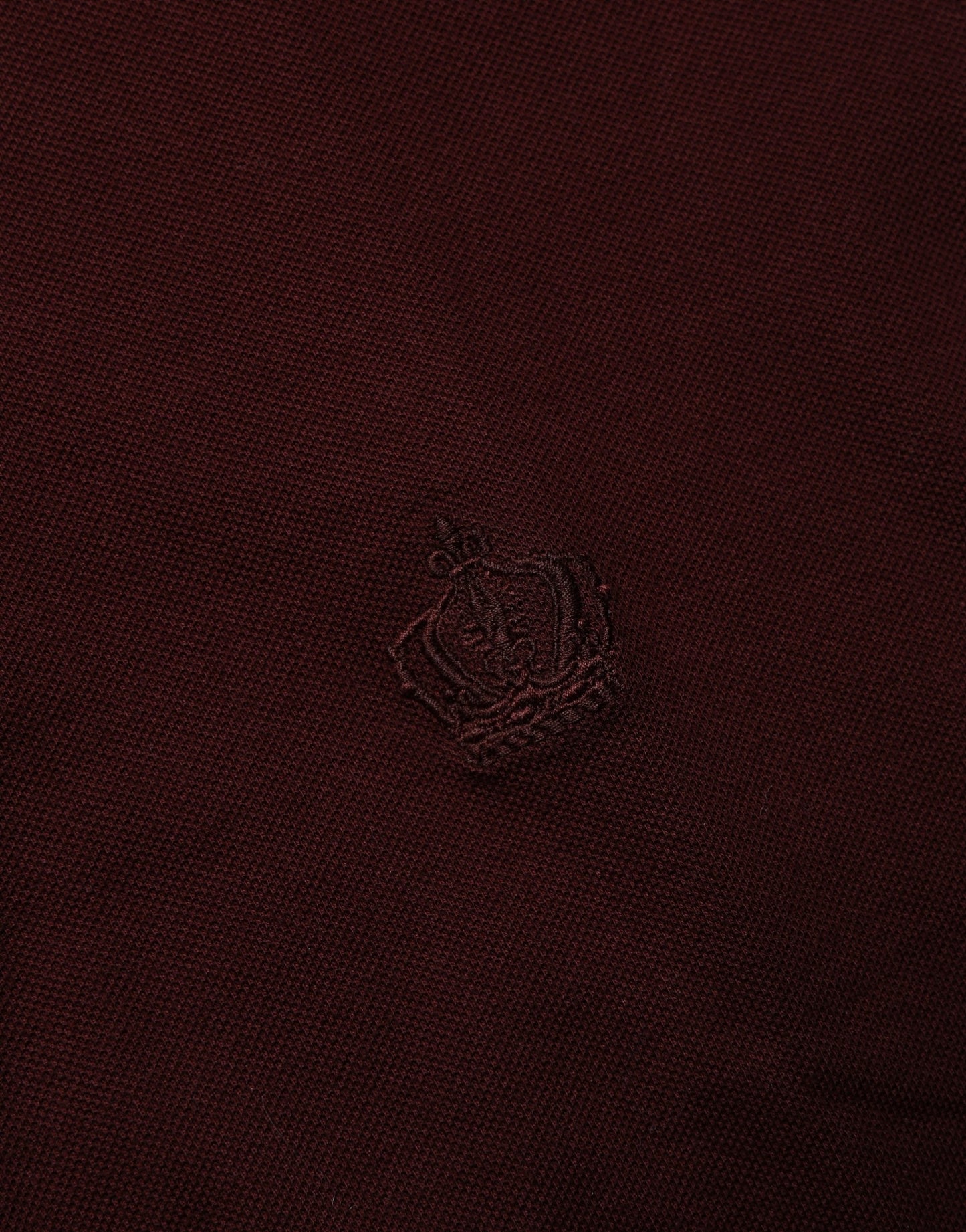 Polo à manches courtes à col montant rouge bordeaux de Dolce & Gabbana