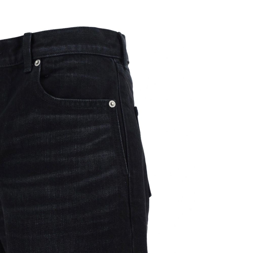 Saint Laurent zwarte katoenen jeans met rechte pijpen
