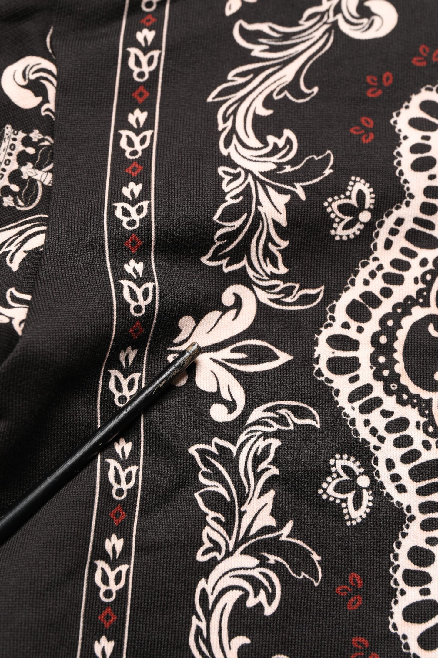Dolce & Gabbana Zwarte Bandana Print Katoenen Hoodie voor Heren