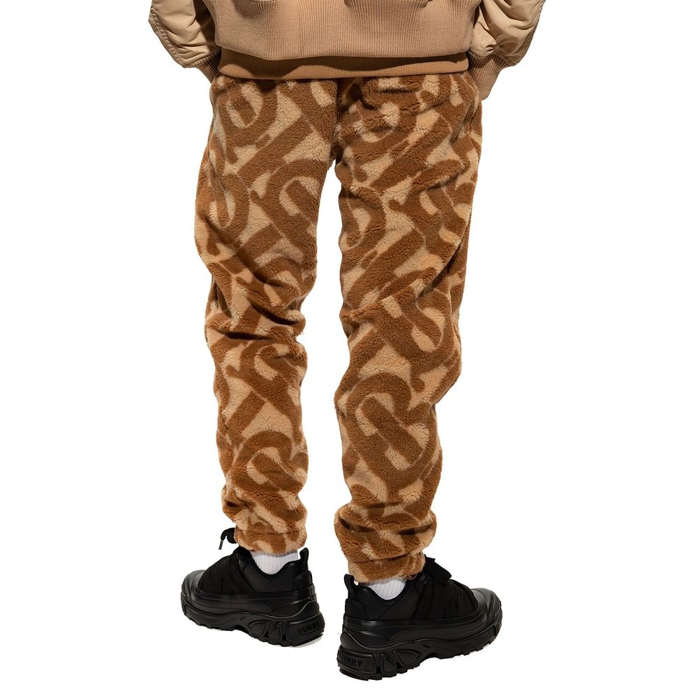 Pantalon décontracté Burberry marron en polyester