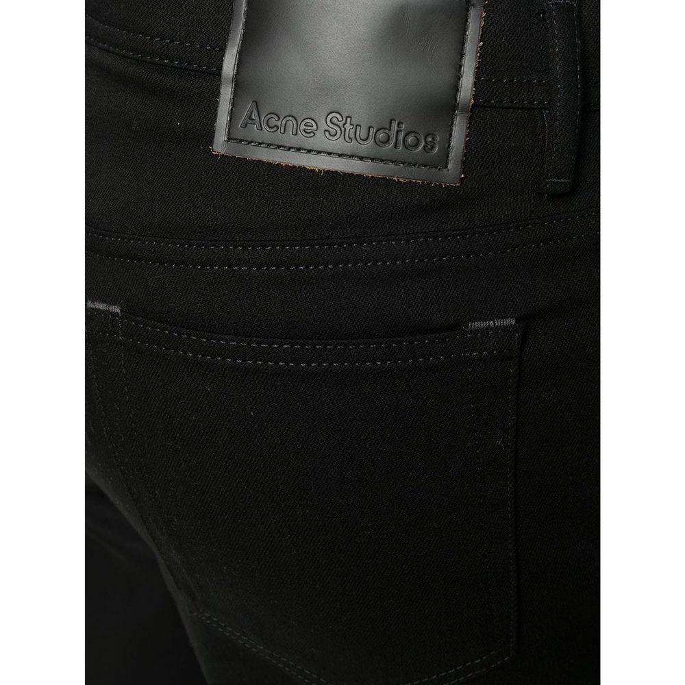 Acne Studios Black Cotton Straight-Leg Jeans for Men