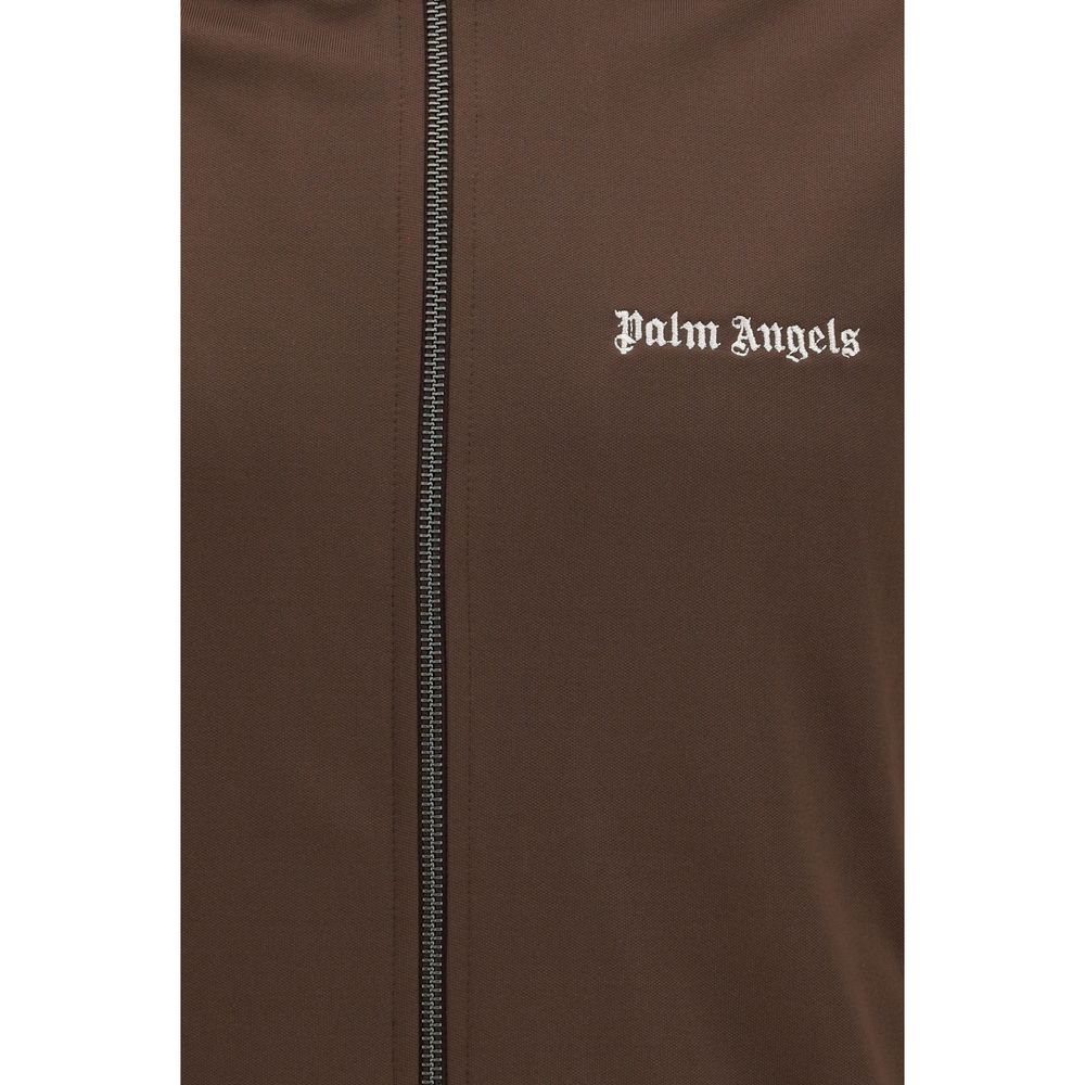 Palm Angels Brown Polyester Shell Jacket - Classic Logo Track Jacket