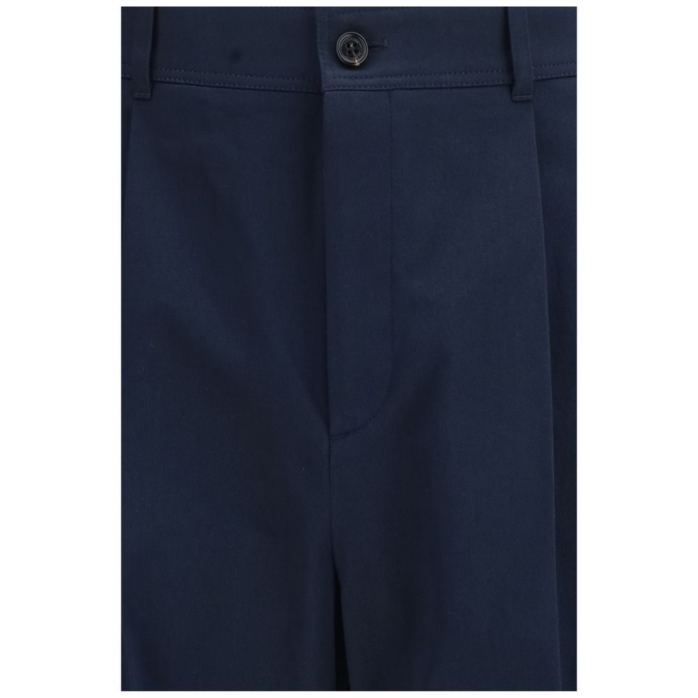 Pantalon Casual en Coton Bleu Valentino pour Homme