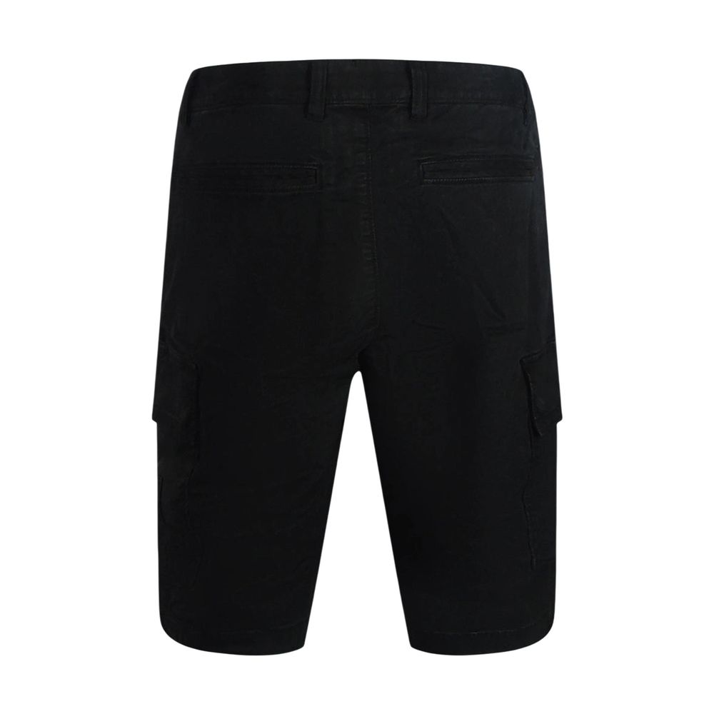 Lyle & Scott Black Cotton Bermuda Shorts for Men