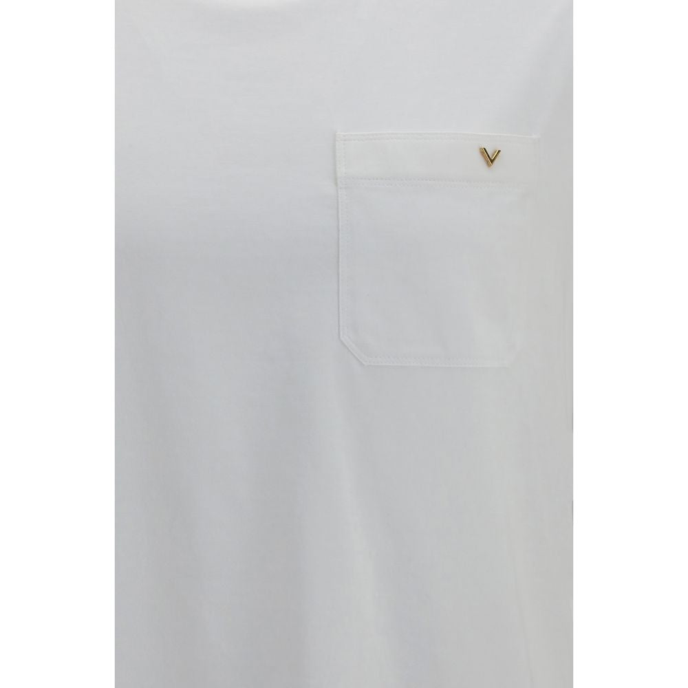 Valentino White Cotton VLogo T-Shirt for Men
