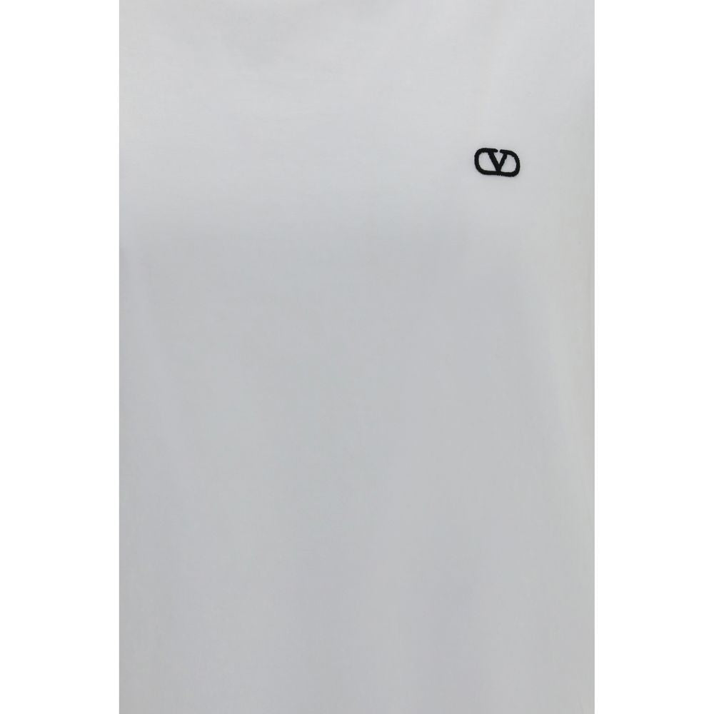 Valentino White Cotton VLogo T-Shirt for Men
