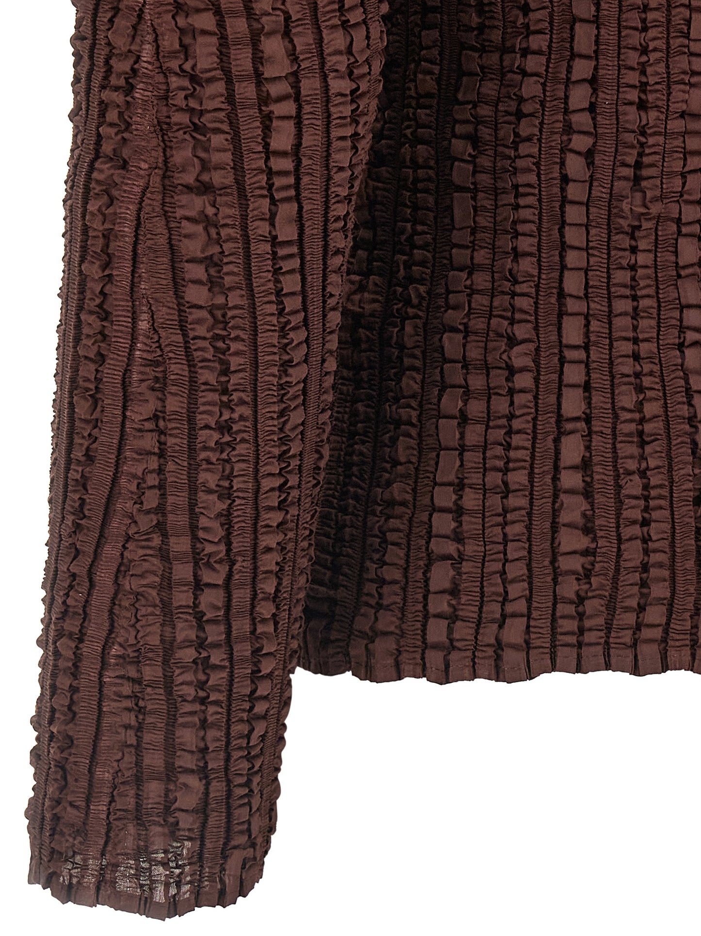 Issey Miyake Brown Polyester Cardigan
