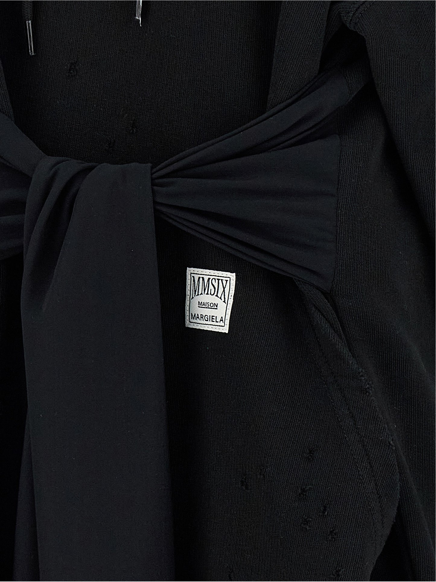 MM6 Maison Margiela Black Cotton Short Dress