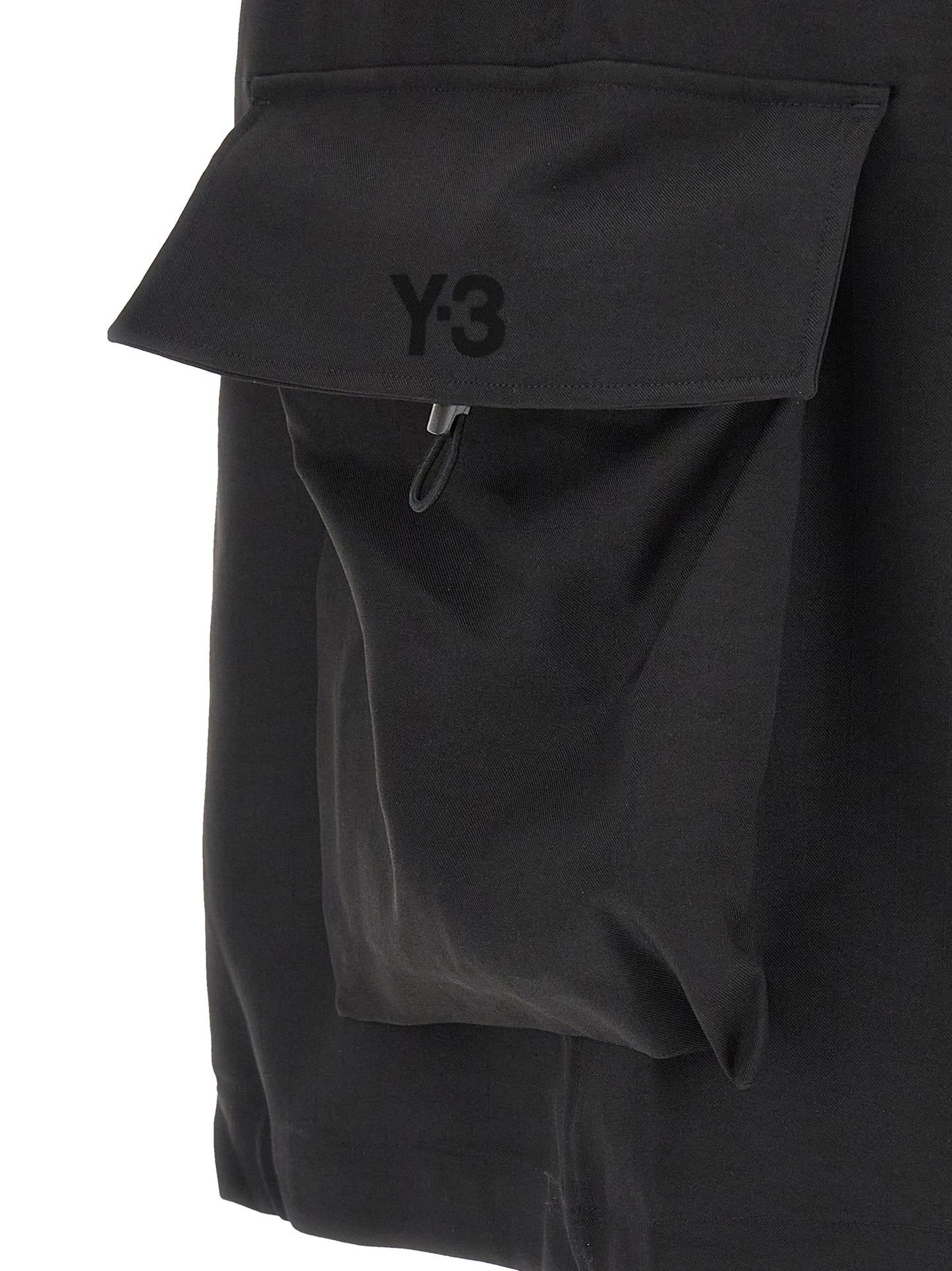 Shorts Bermuda Y-3 en polyester noir