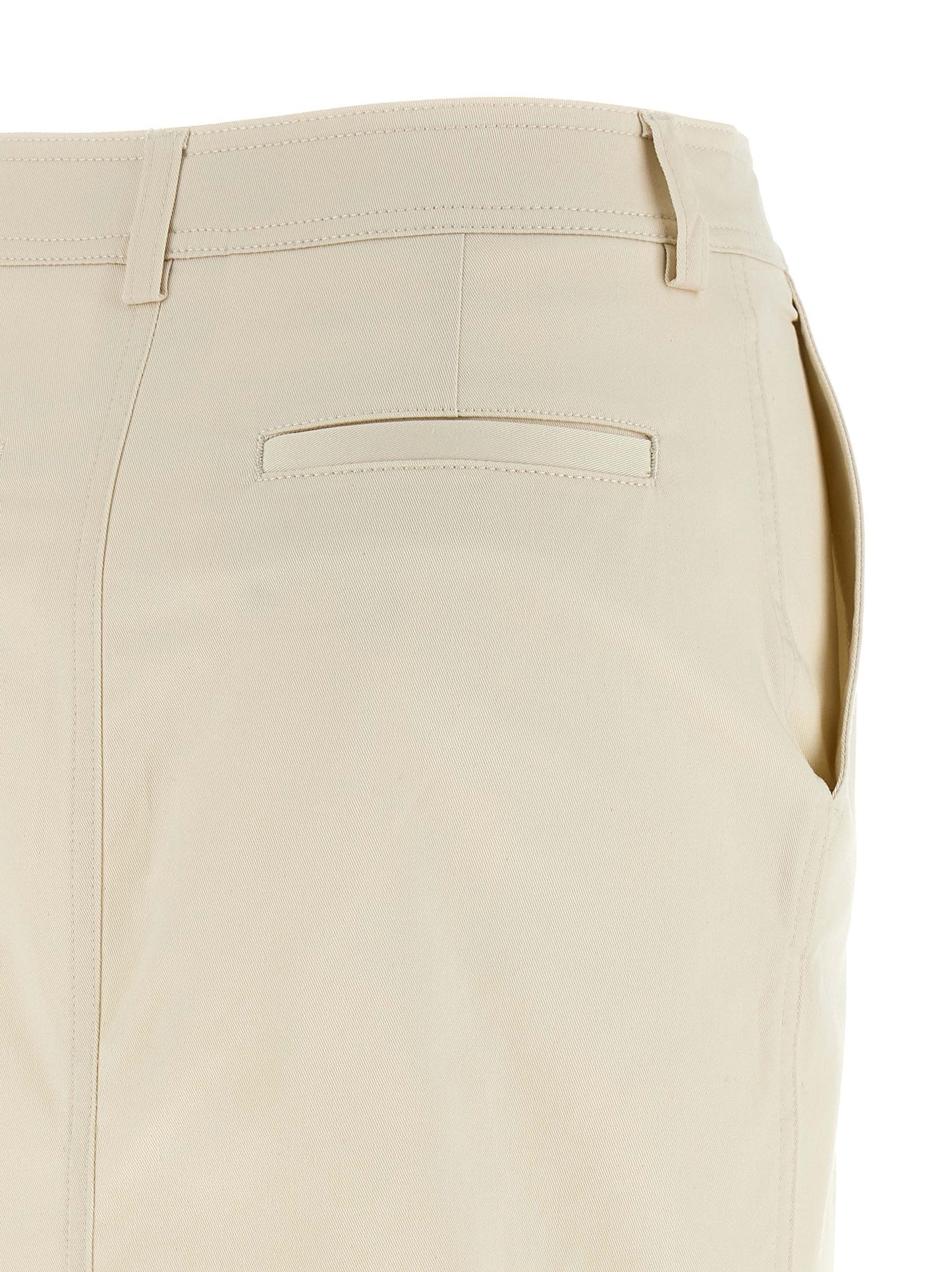 THELATEST White Cotton Midi Skirt