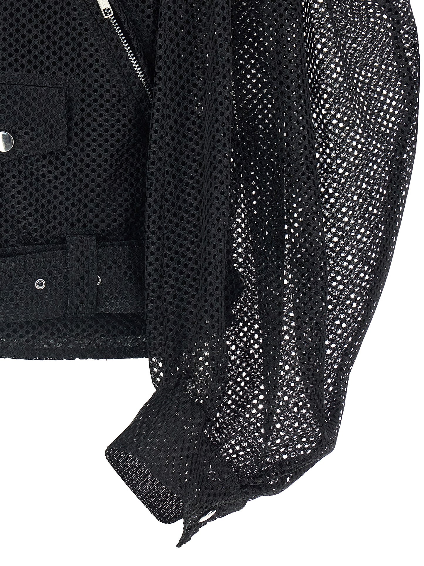 Blouson motard Comme Des Garçons en polyester noir