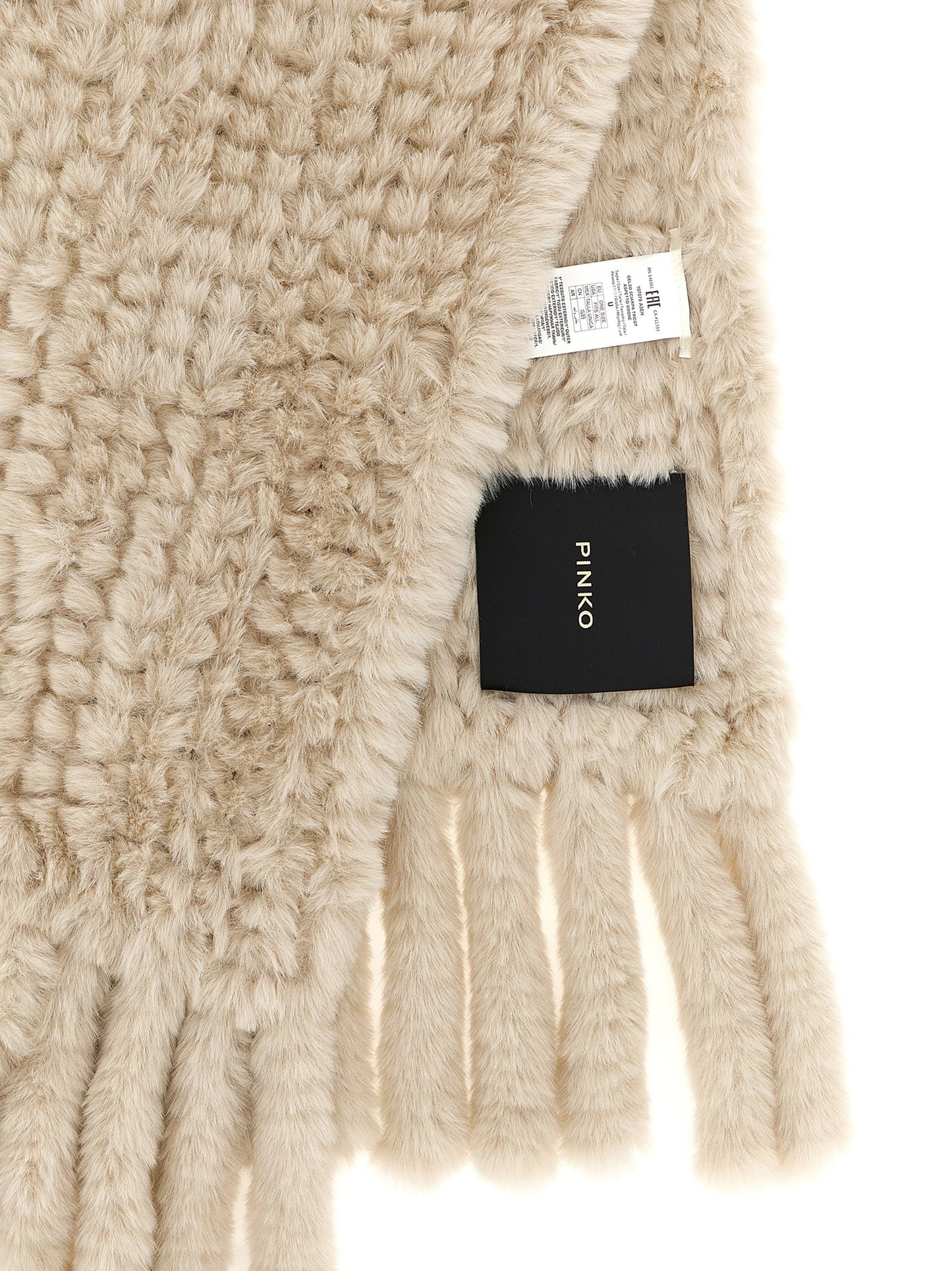 PINKO Gray Polyester Scarf