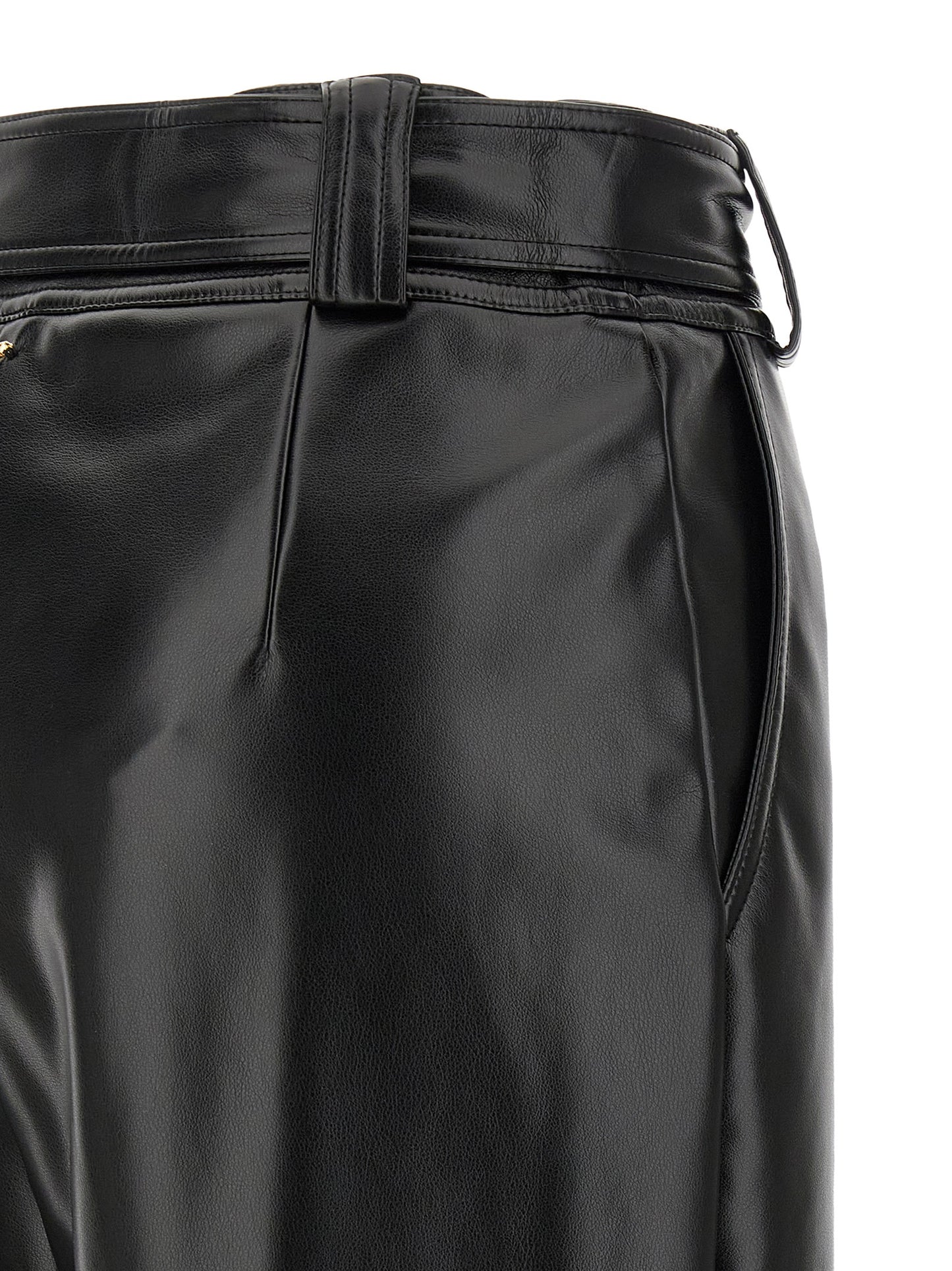 Twinset Black Polyester Cropped Pants