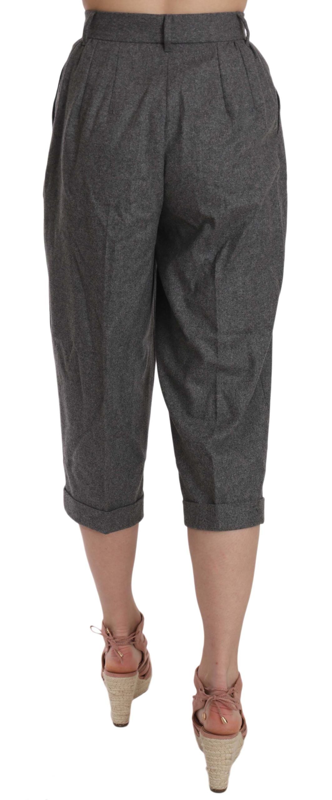 Pantalon Cropped en Laine à Plis de Dolce & Gabbana