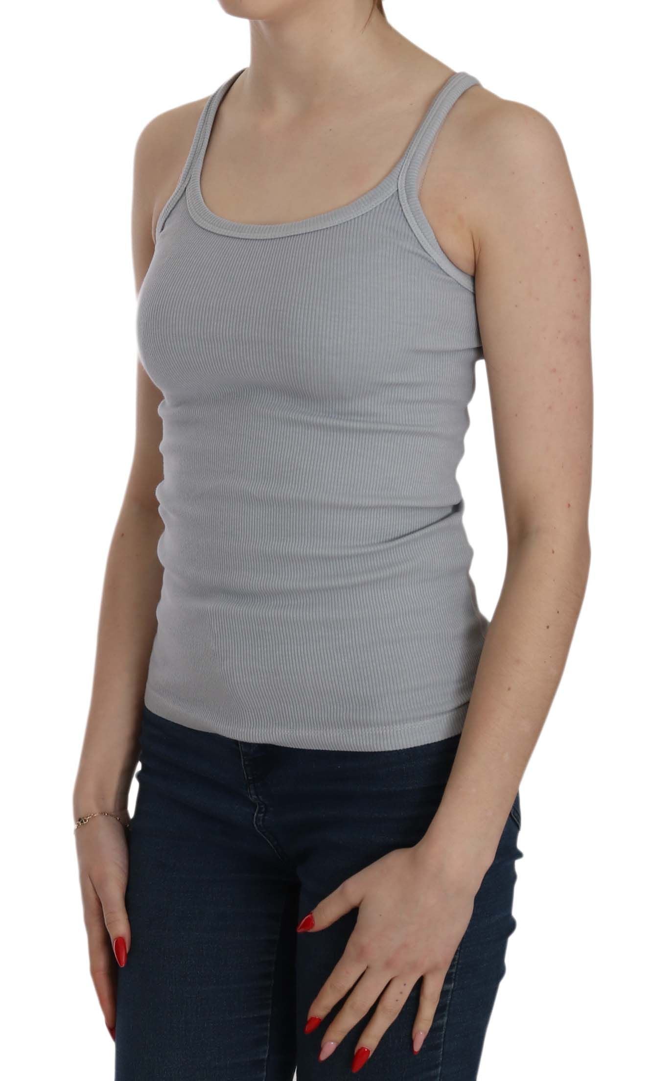 PINK MEMORIES Blouse sans manches à fines bretelles, gris clair