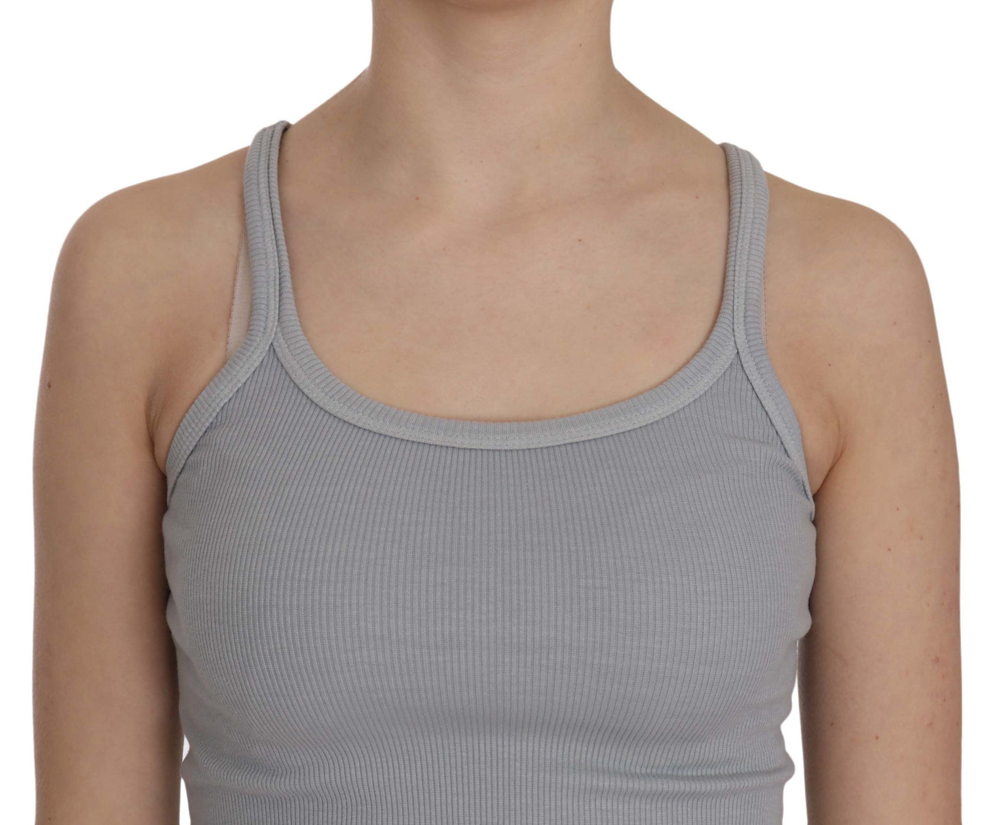 PINK MEMORIES Blouse sans manches à fines bretelles, gris clair