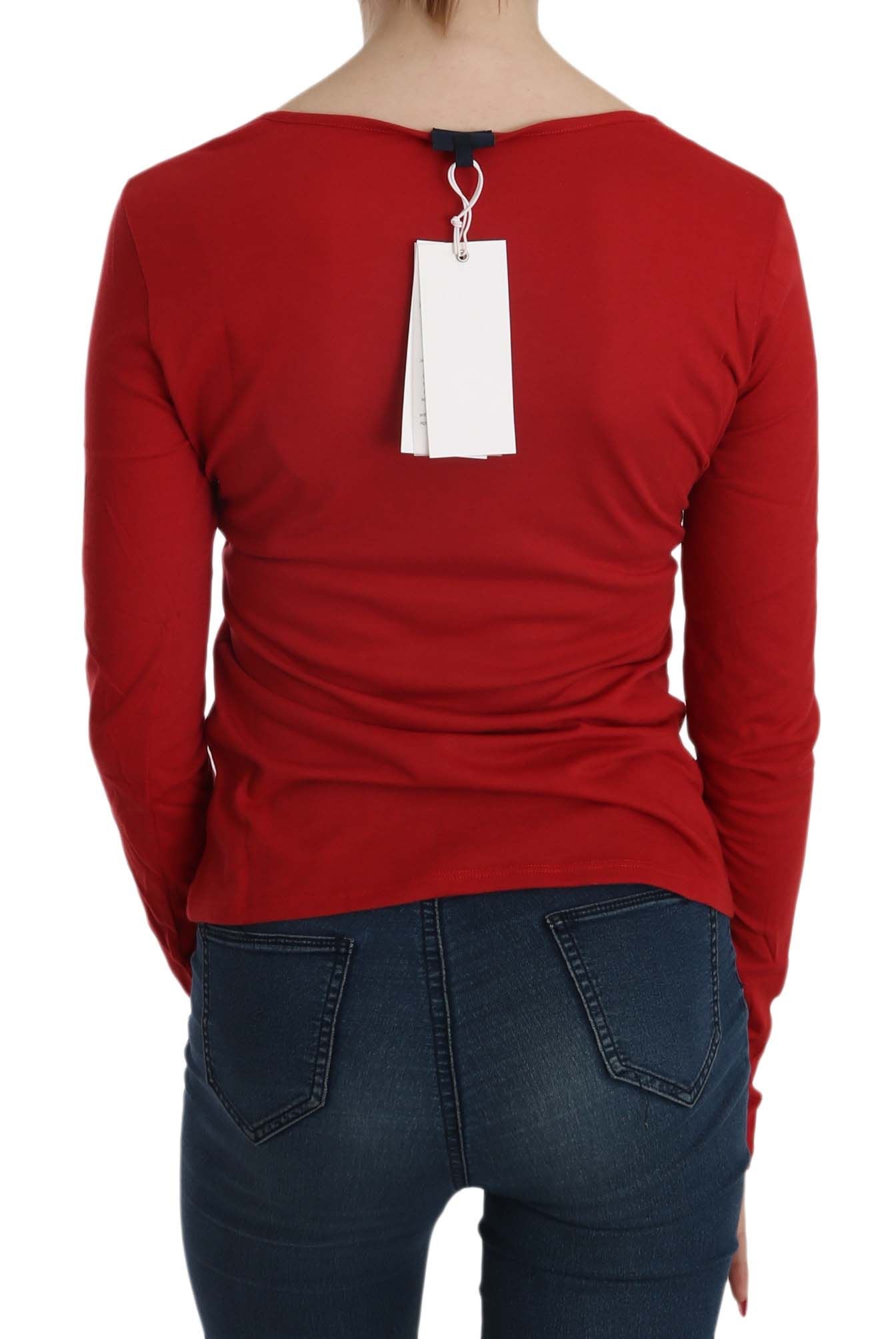 Blouse à manches longues Exte, ornée de cristaux rouges