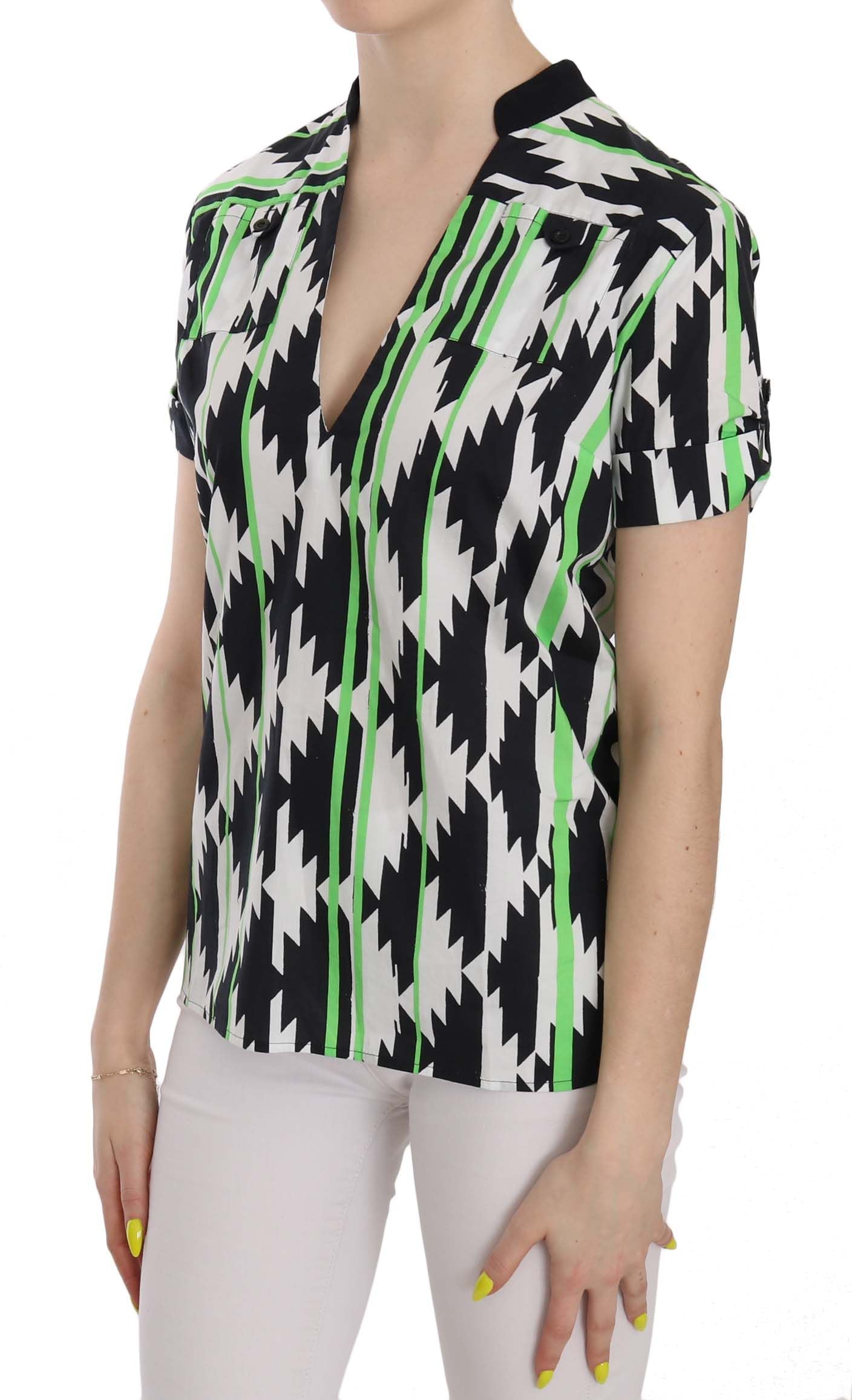Blouse à col plongeant multicolore de Costume National