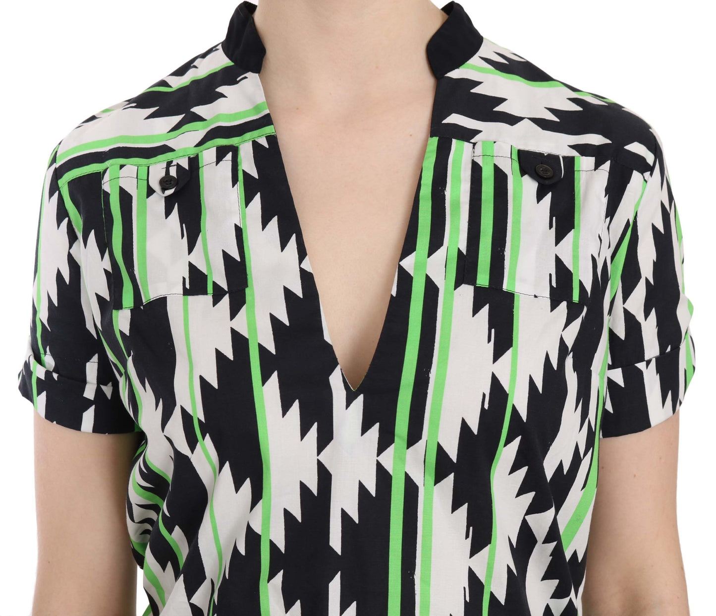 Blouse à col plongeant multicolore de Costume National
