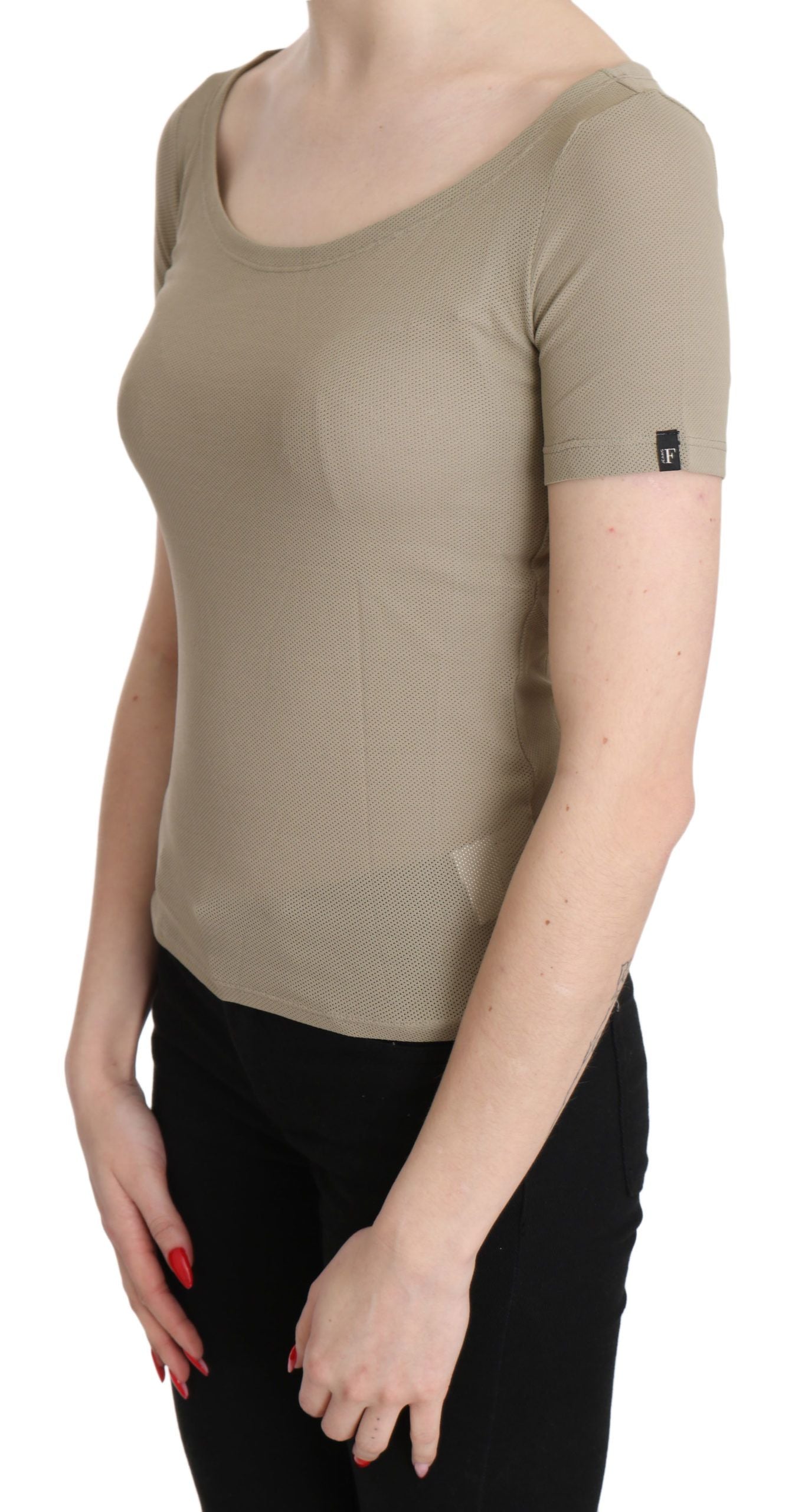 Blouse débardeur casual à manches courtes en nylon 100% gris GF Ferre