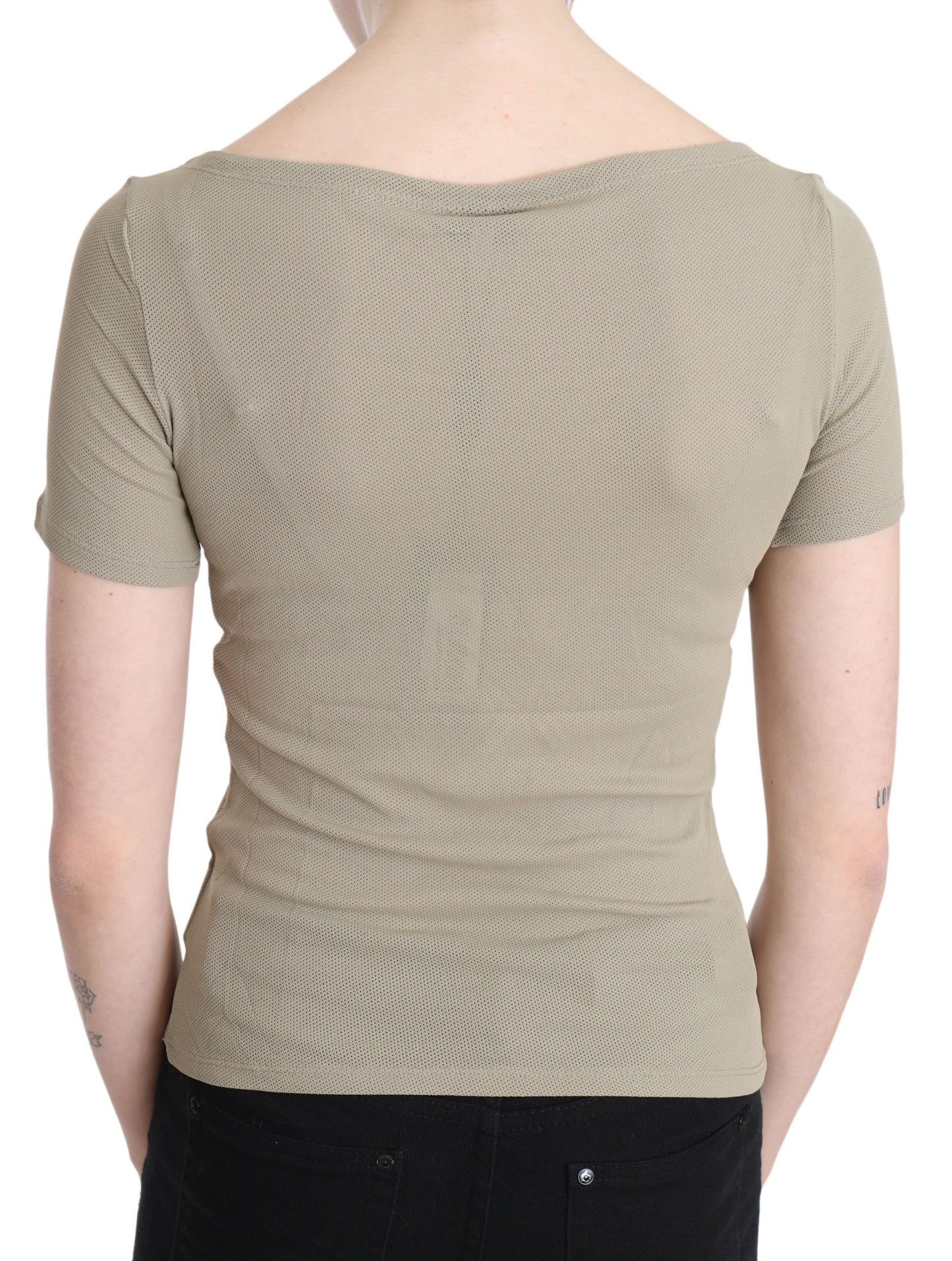 Blouse débardeur casual à manches courtes en nylon 100% gris GF Ferre