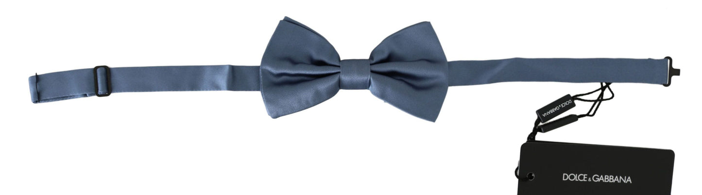 Nœud papillon papillon réglable bleu 100 % soie Dolce & Gabbana