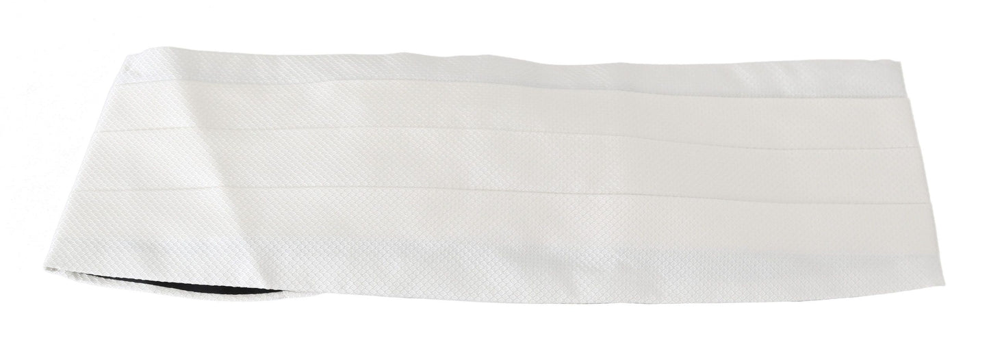 Ceinture homme Dolce & Gabbana blanche 100 % soie