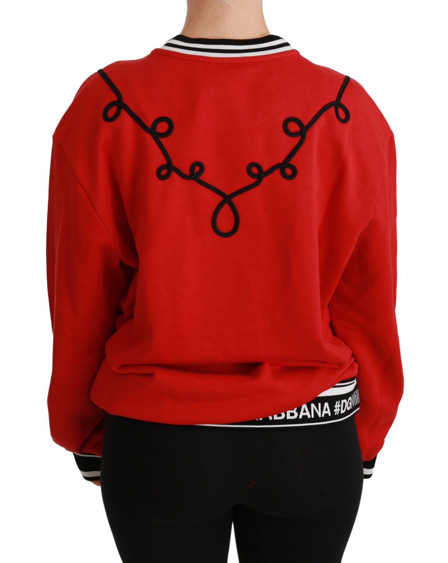 Pull en sequin "Love" rouge "Reine" de Dolce & Gabbana