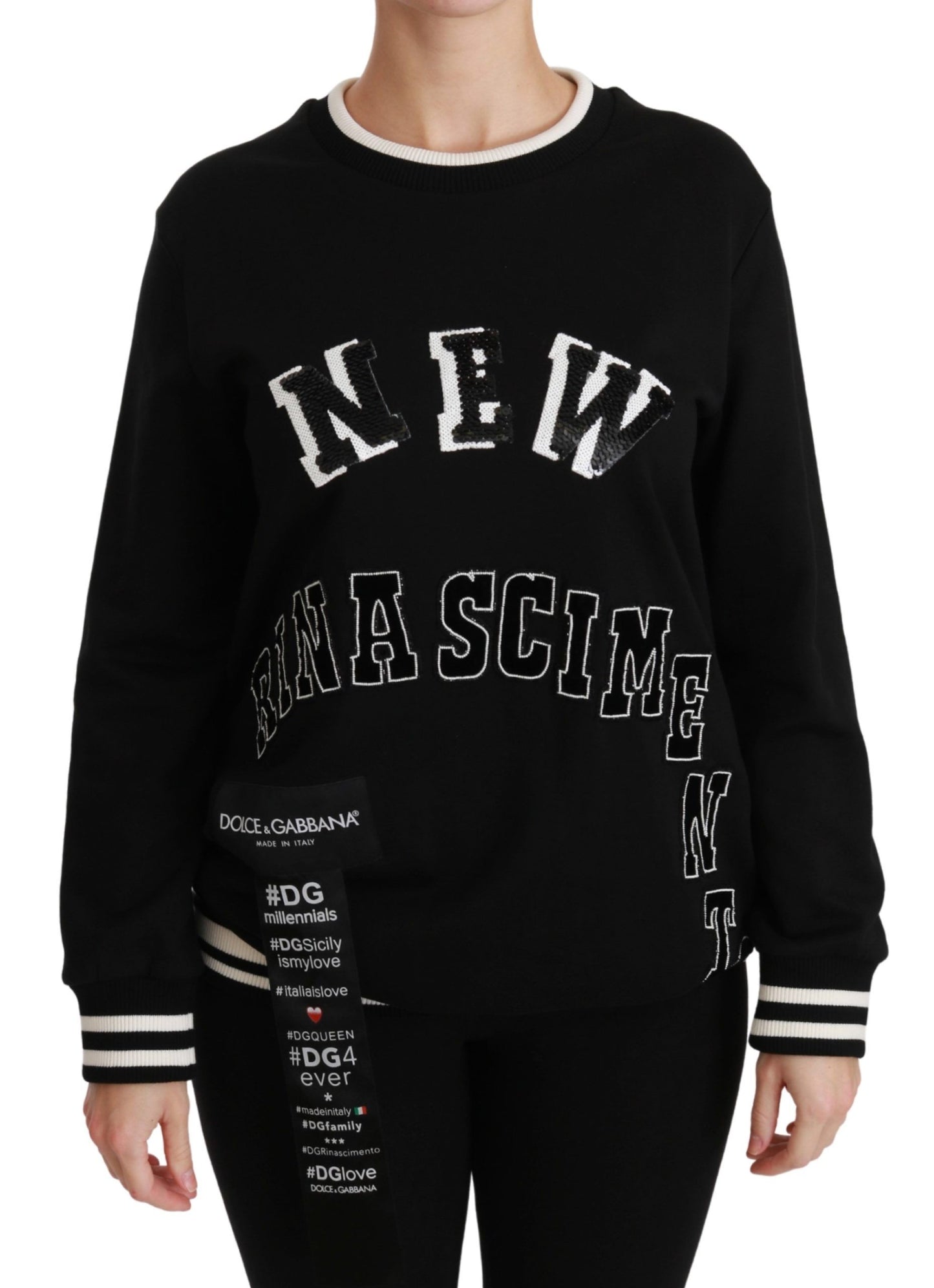 Pull noir Rinascimento #DGmillennials de Dolce & Gabbana