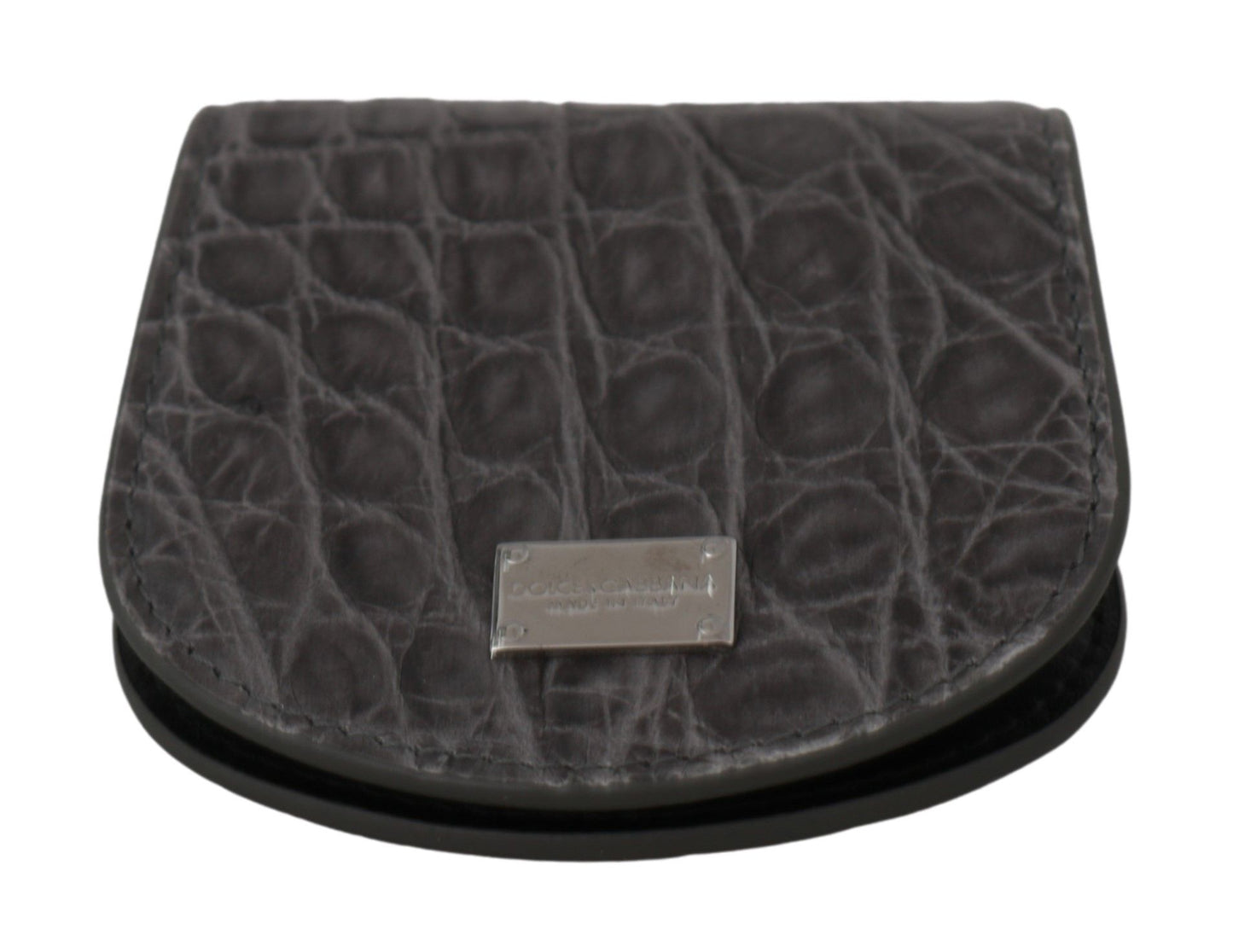 Étui à préservatifs Dolce & Gabbana en peau exotique grise avec pochette portefeuille