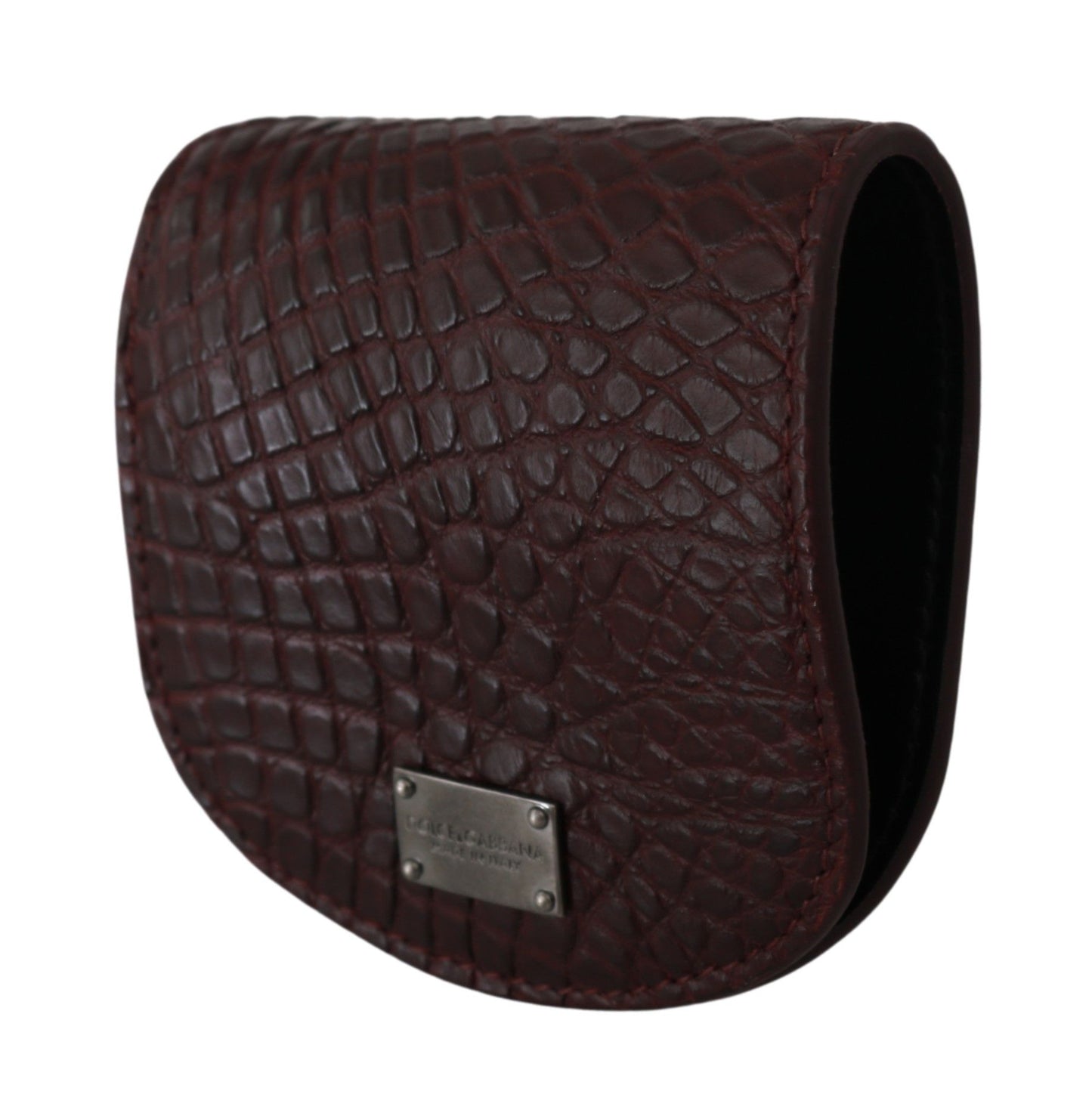 Étui à préservatifs de poche Dolce & Gabbana en peau exotique marron
