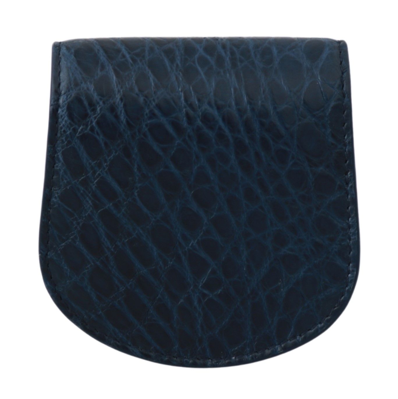 Portefeuille de poche Dolce & Gabbana Blue Holder, étui à préservatifs en peau exotique bleue