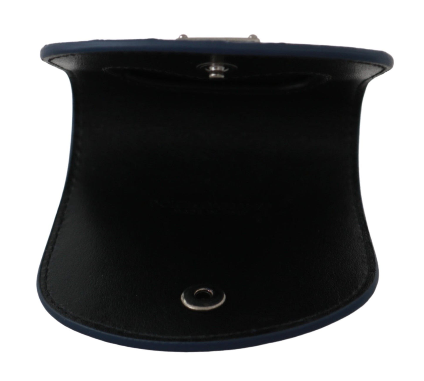 Portefeuille de poche Dolce & Gabbana Blue Holder, étui à préservatifs en peau exotique bleue