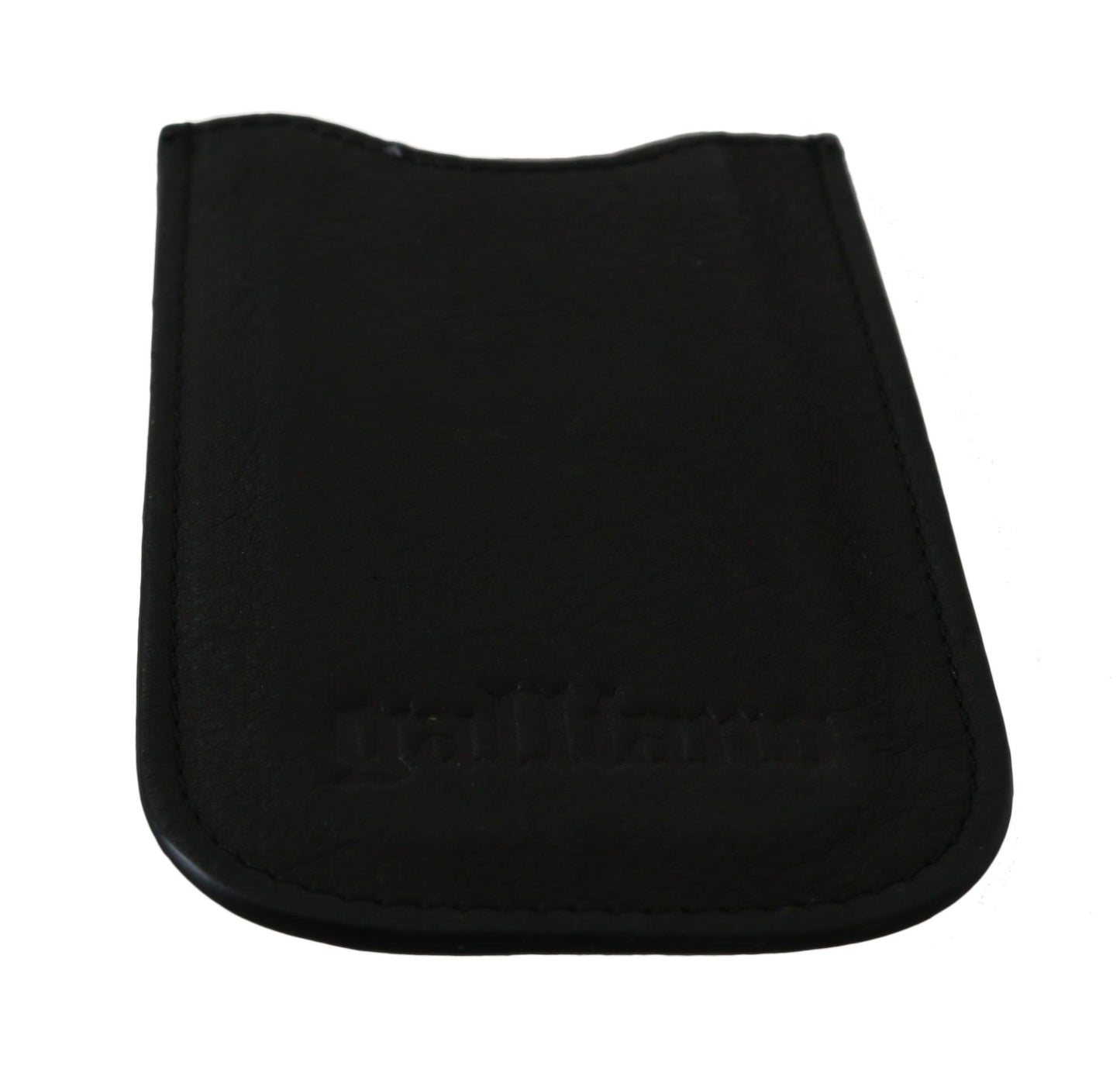 Portefeuille multifonction en cuir noir John Galliano pour homme avec porte-cartes d'identité et billets