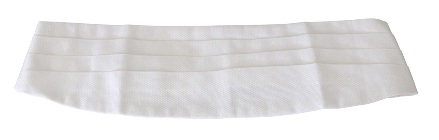 Dolce & Gabbana Witte Heren Tailleband Katoenen Cummerbund