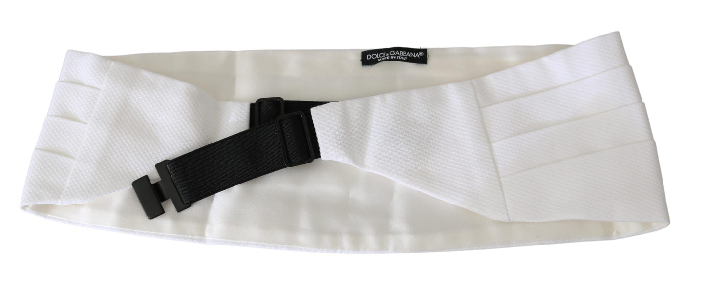 Dolce & Gabbana Witte Heren Tailleband Katoenen Cummerbund
